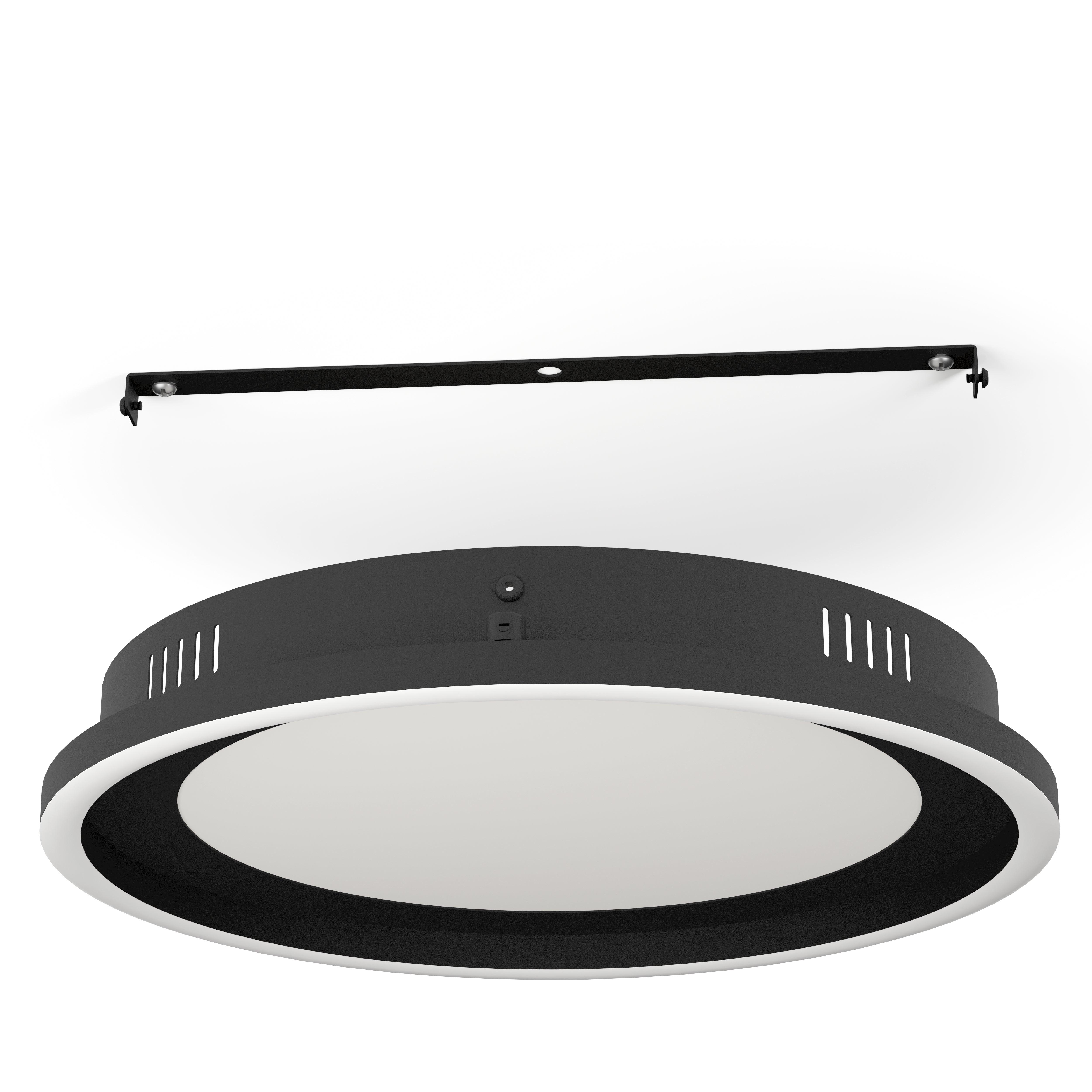 eglo calagrano led black flush ceiling light 38cm Kitchen Lighting Close Up
