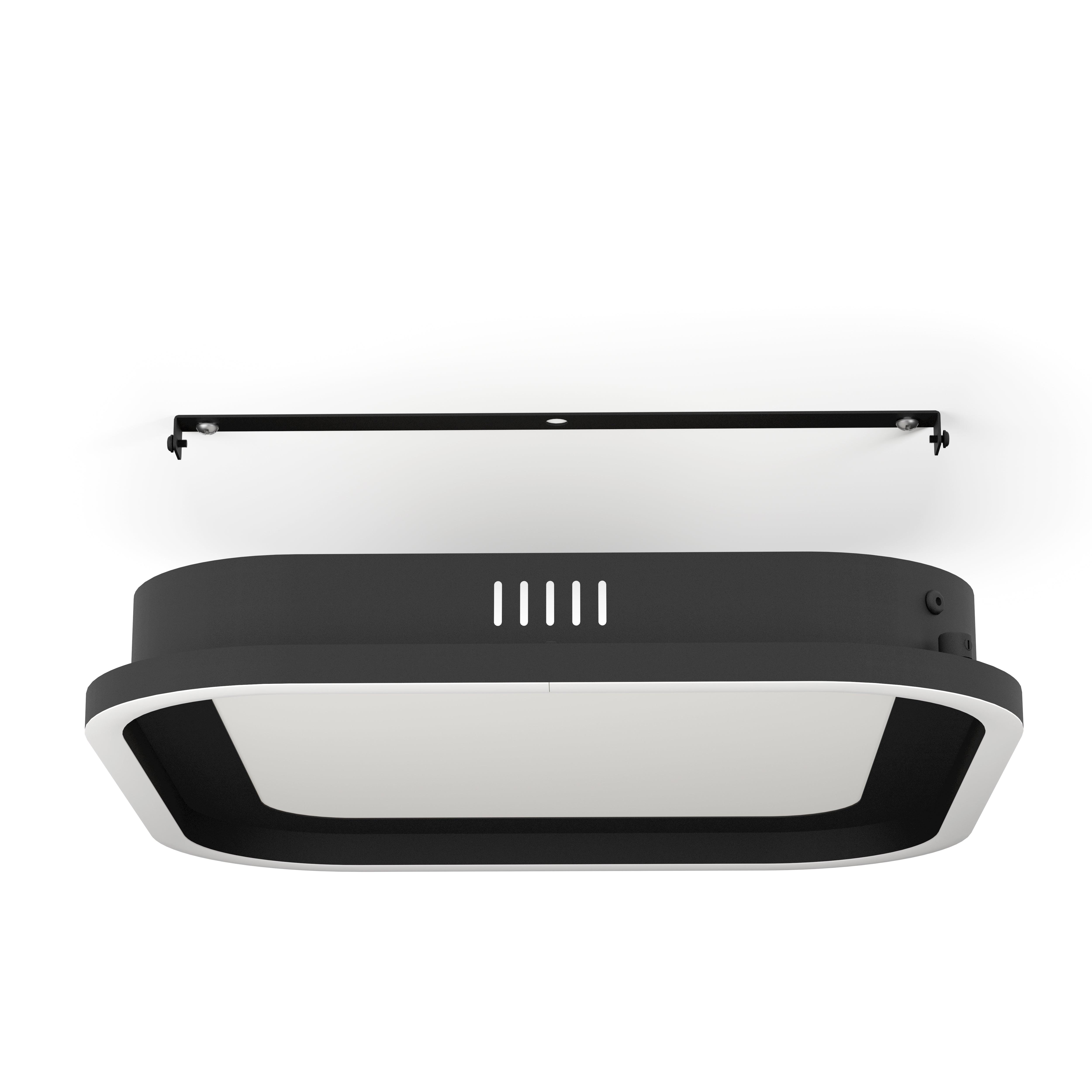 eglo calagrano led black square flush ceiling light 37 5cm Kitchen Lighting Close Up