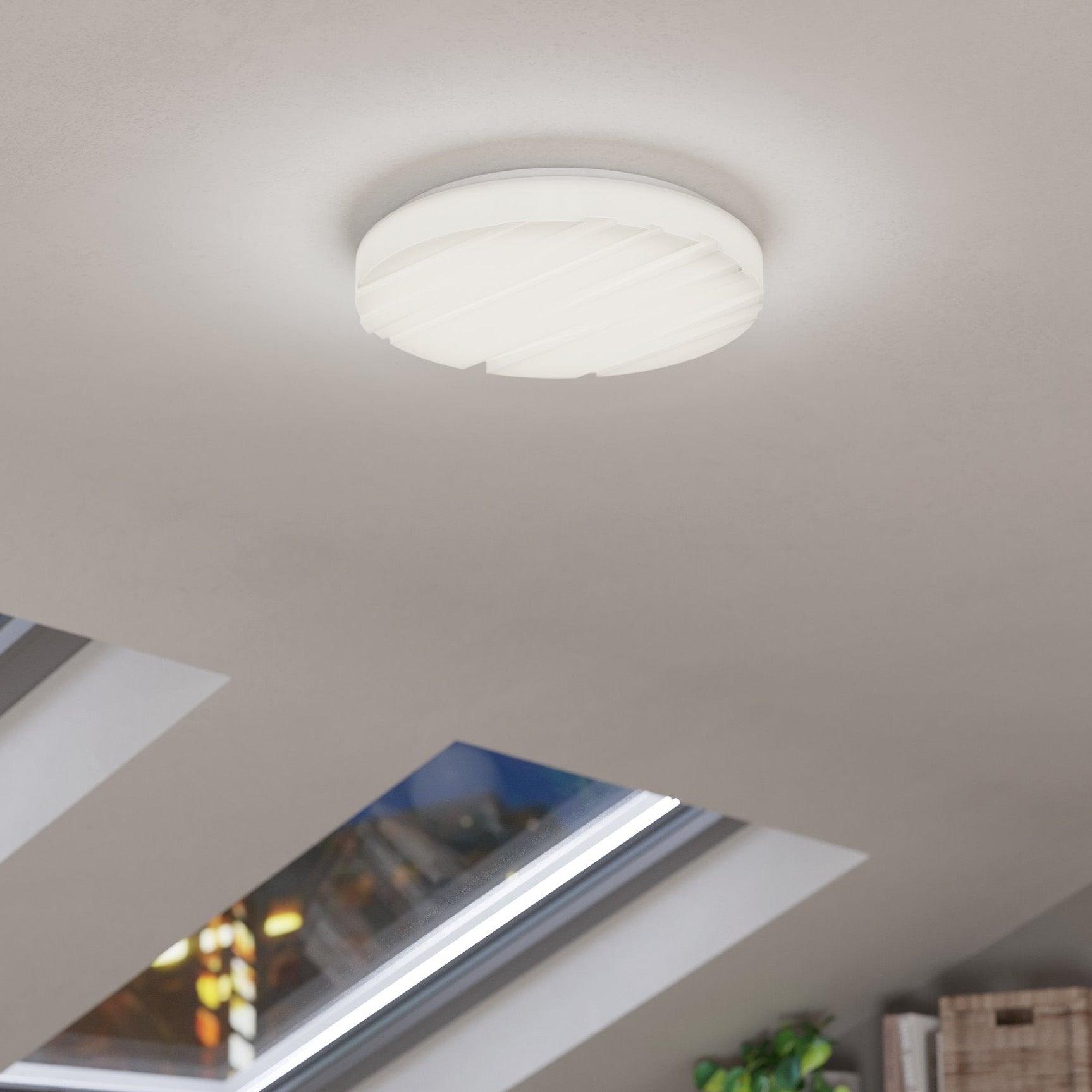 eglo ferentino led round white ceiling flush 28cm