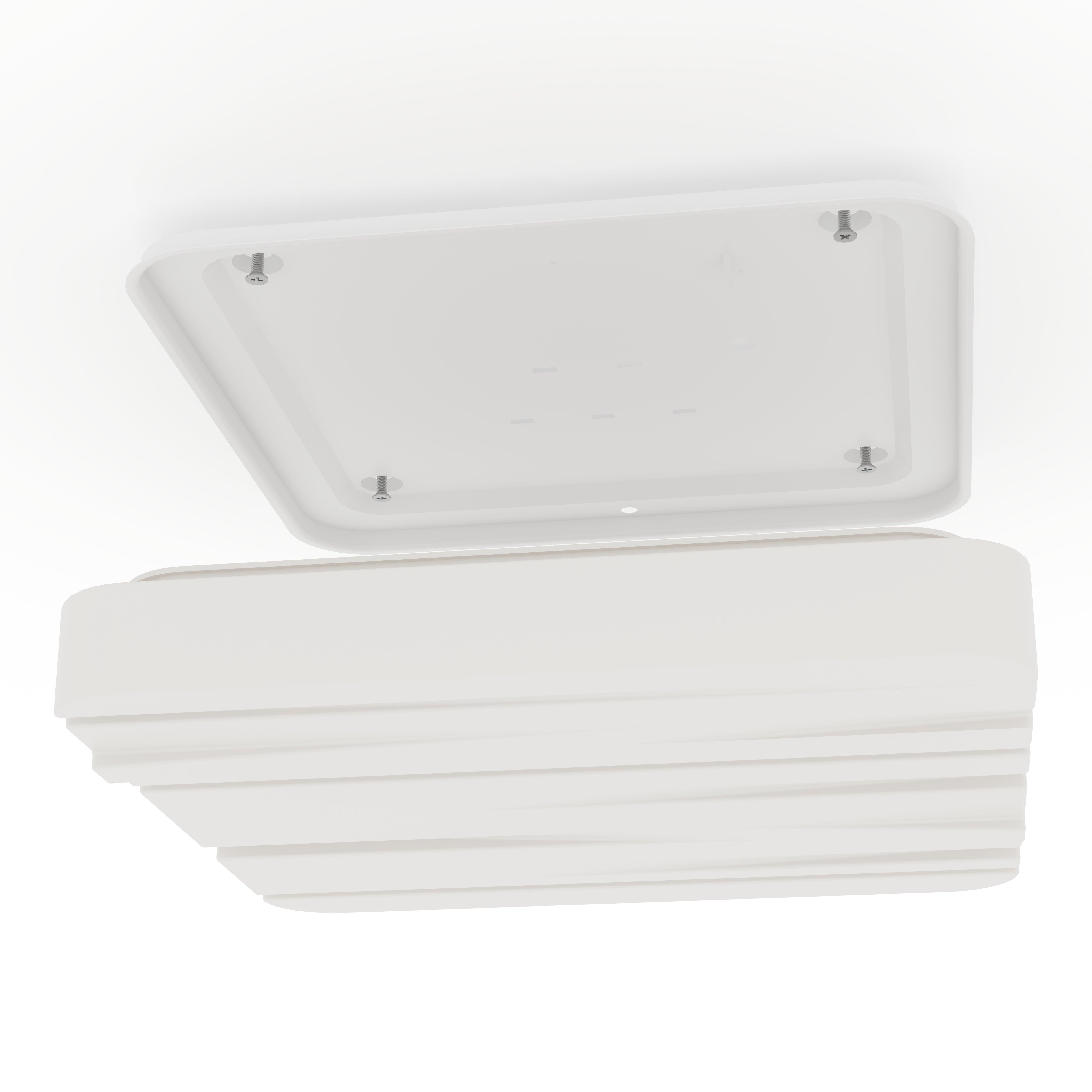 eglo ferentino led square white ceiling flush 33cm kitchen lighting