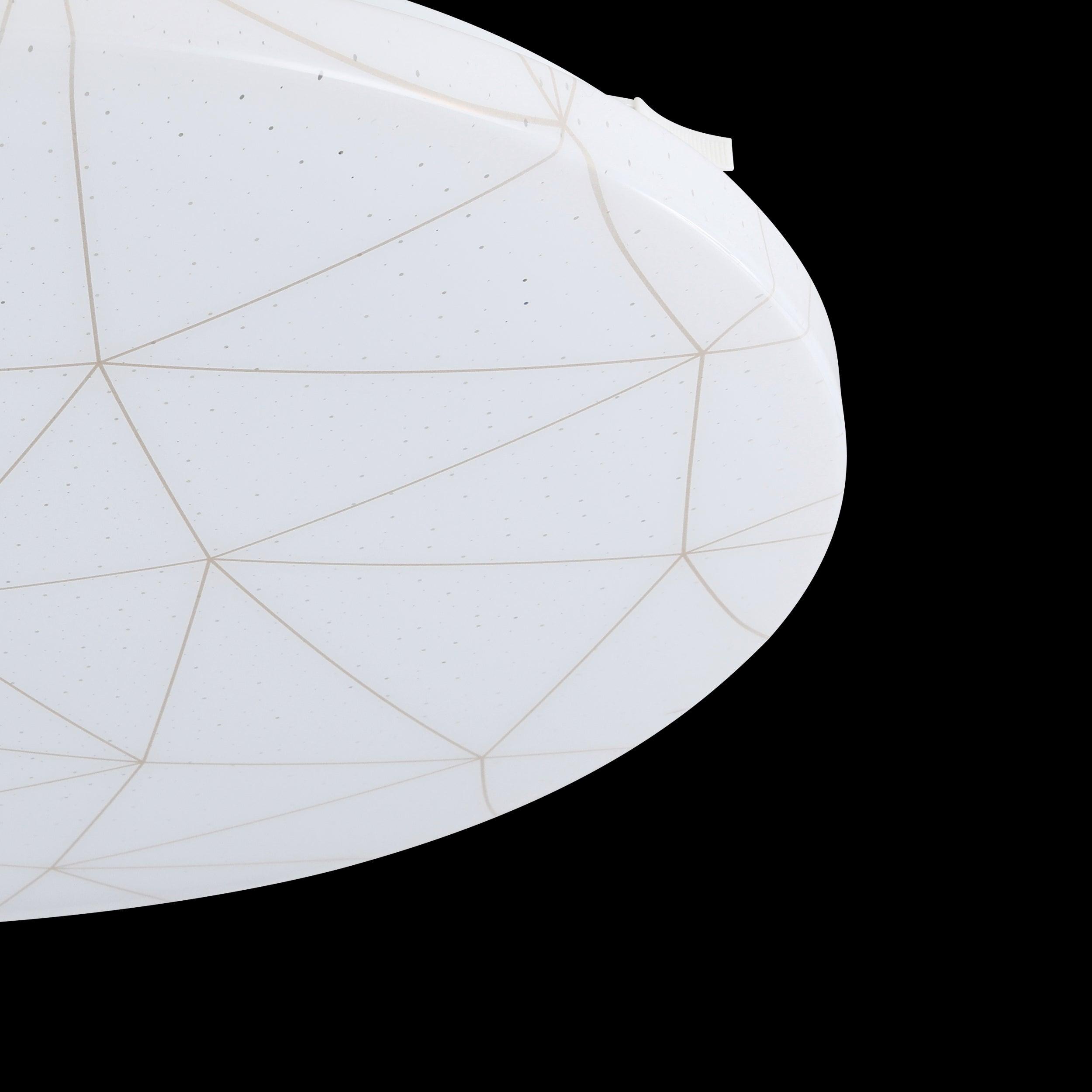 eglo rende led round white gold ceiling flush 38cm living room close up