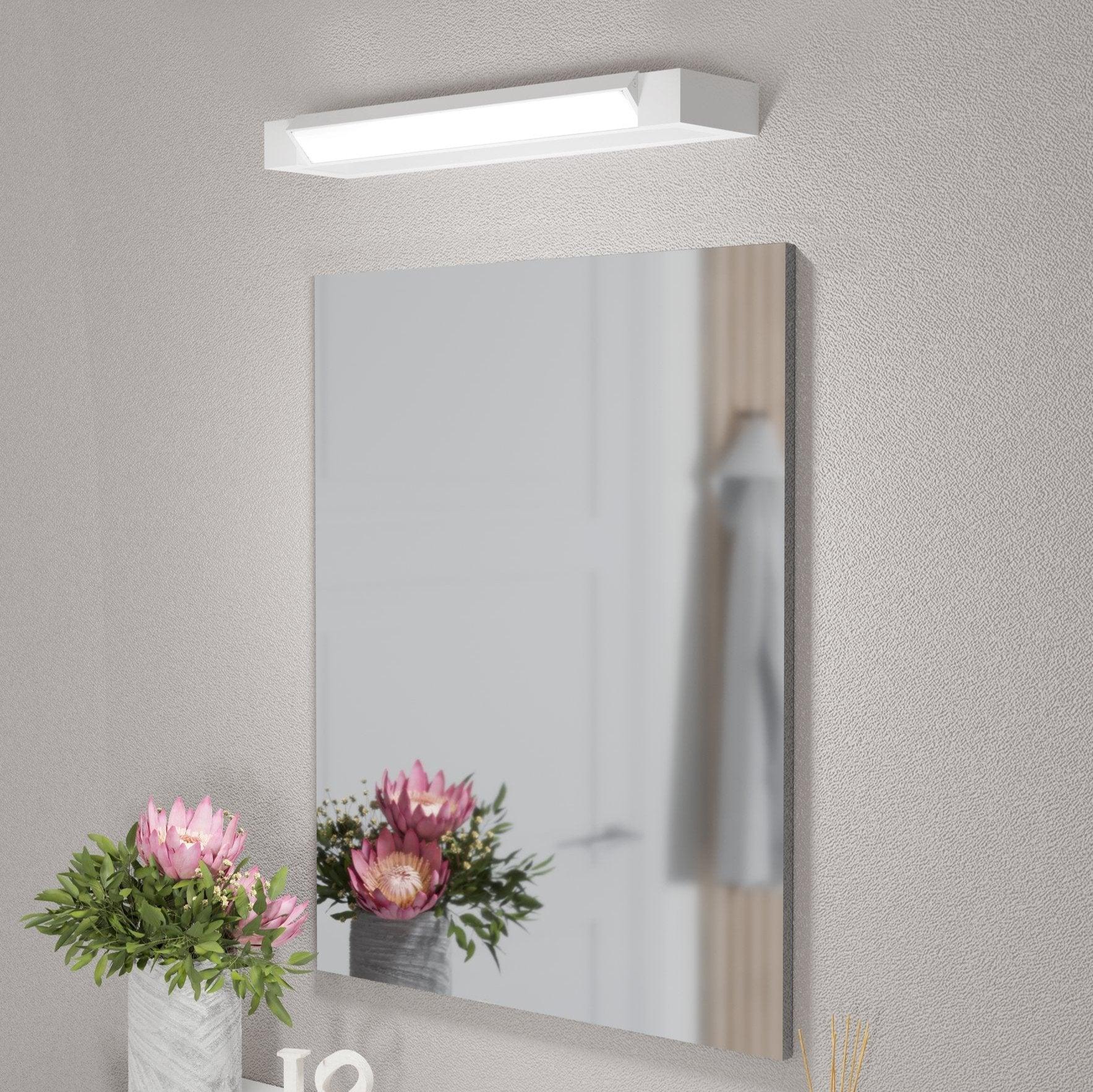 eglo gemiliana ip44 led chrome bathroom wall light 45cm