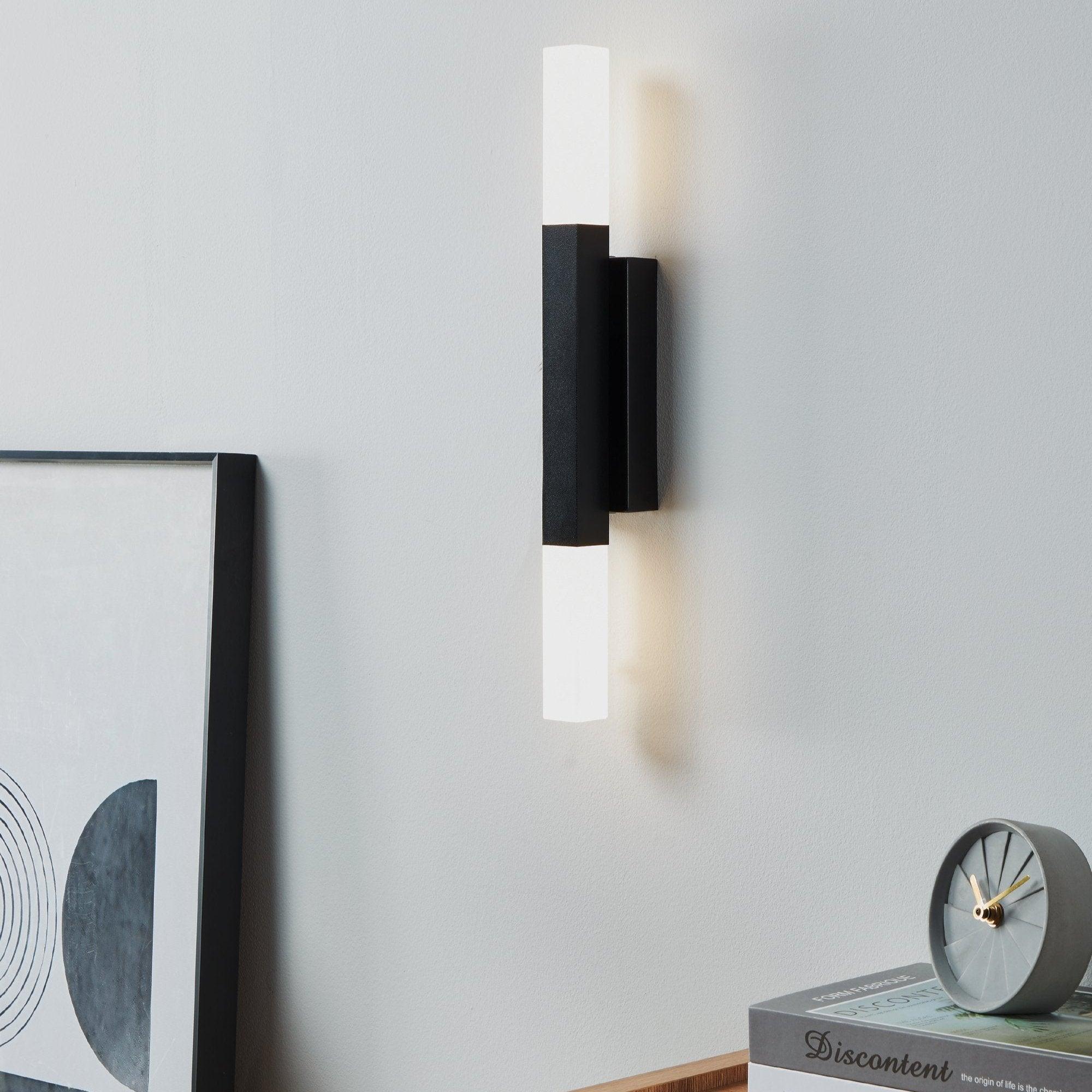 eglo alcudia ip44 black led bathroom wall light