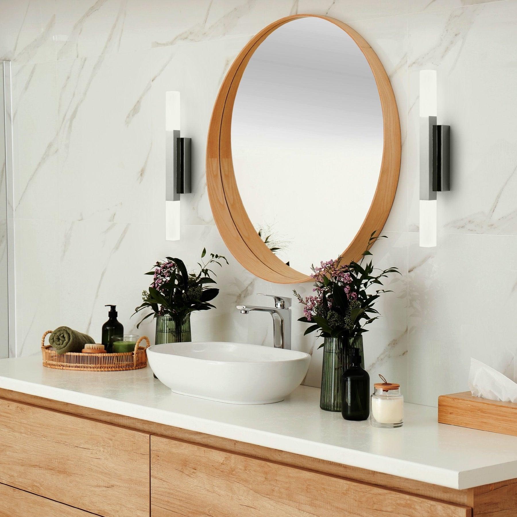eglo alcudia ip44 chrome led bathroom wall light