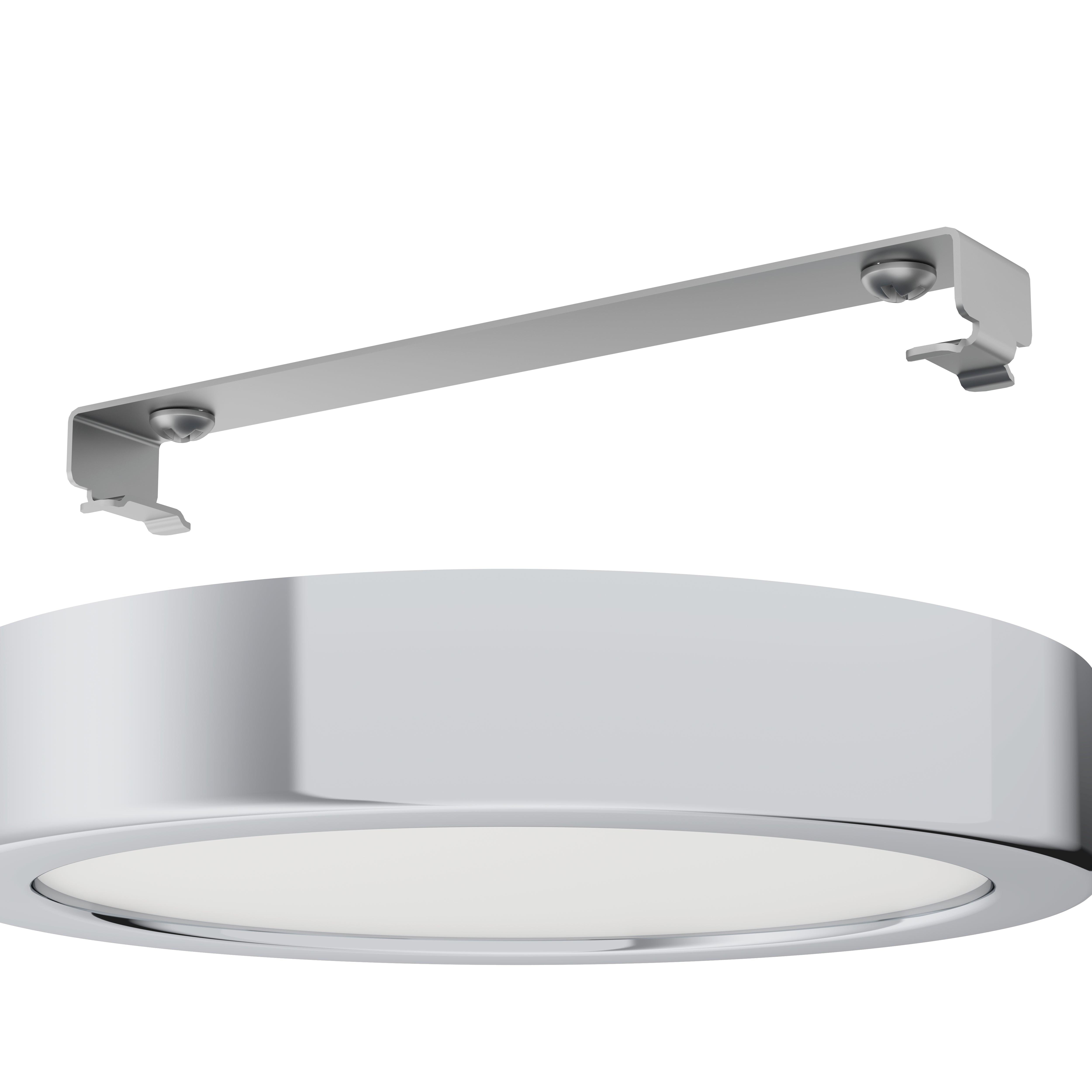 eglo fueva 5 led round chrome flush ceiling light 16cm kitchen lighting