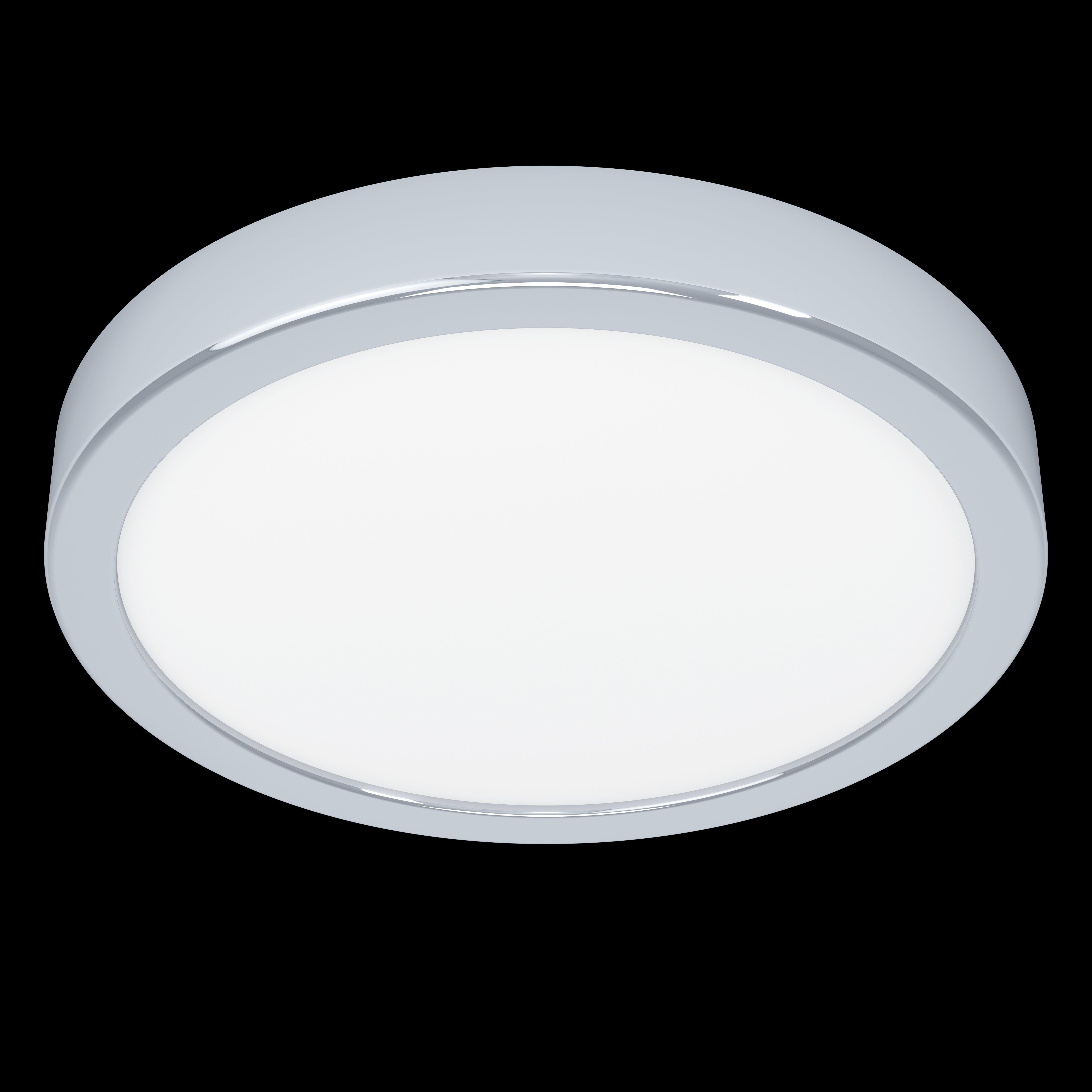 eglo fueva 5 led round chrome flush ceiling light 21cm living room image