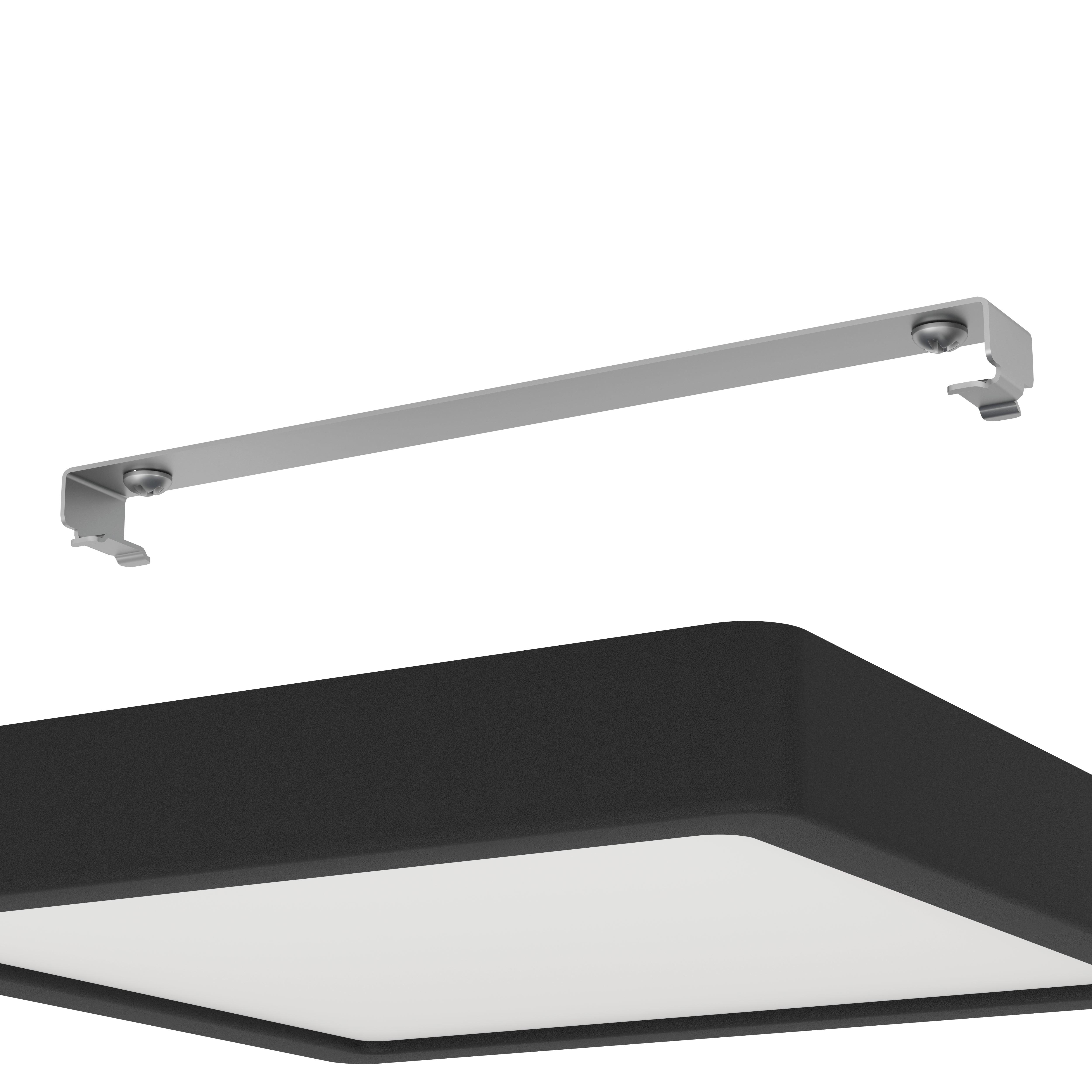 eglo fueva 5 led black square flush ceiling light kitchen lighting