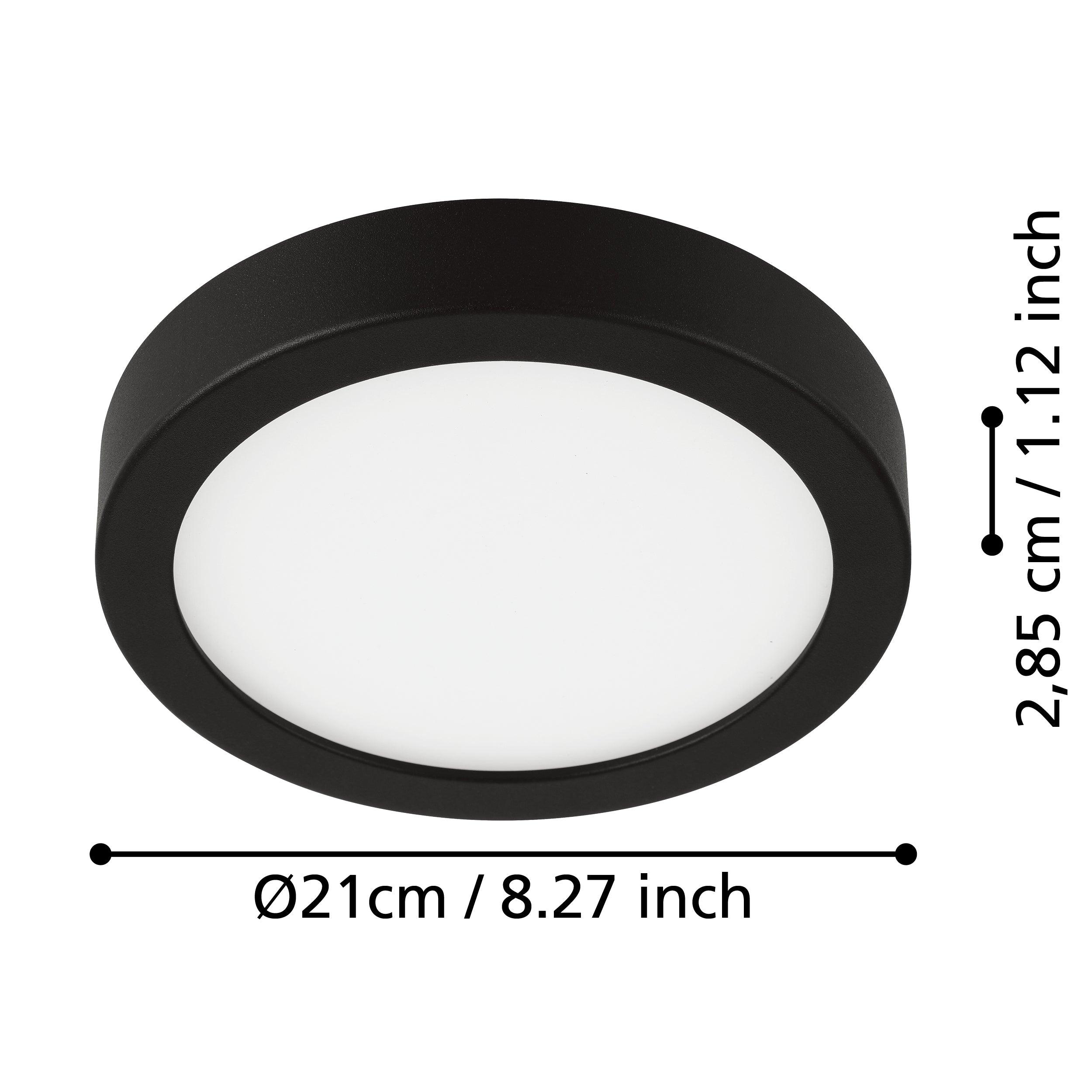 eglo fueva 5 led black square flush ceiling light living room close up