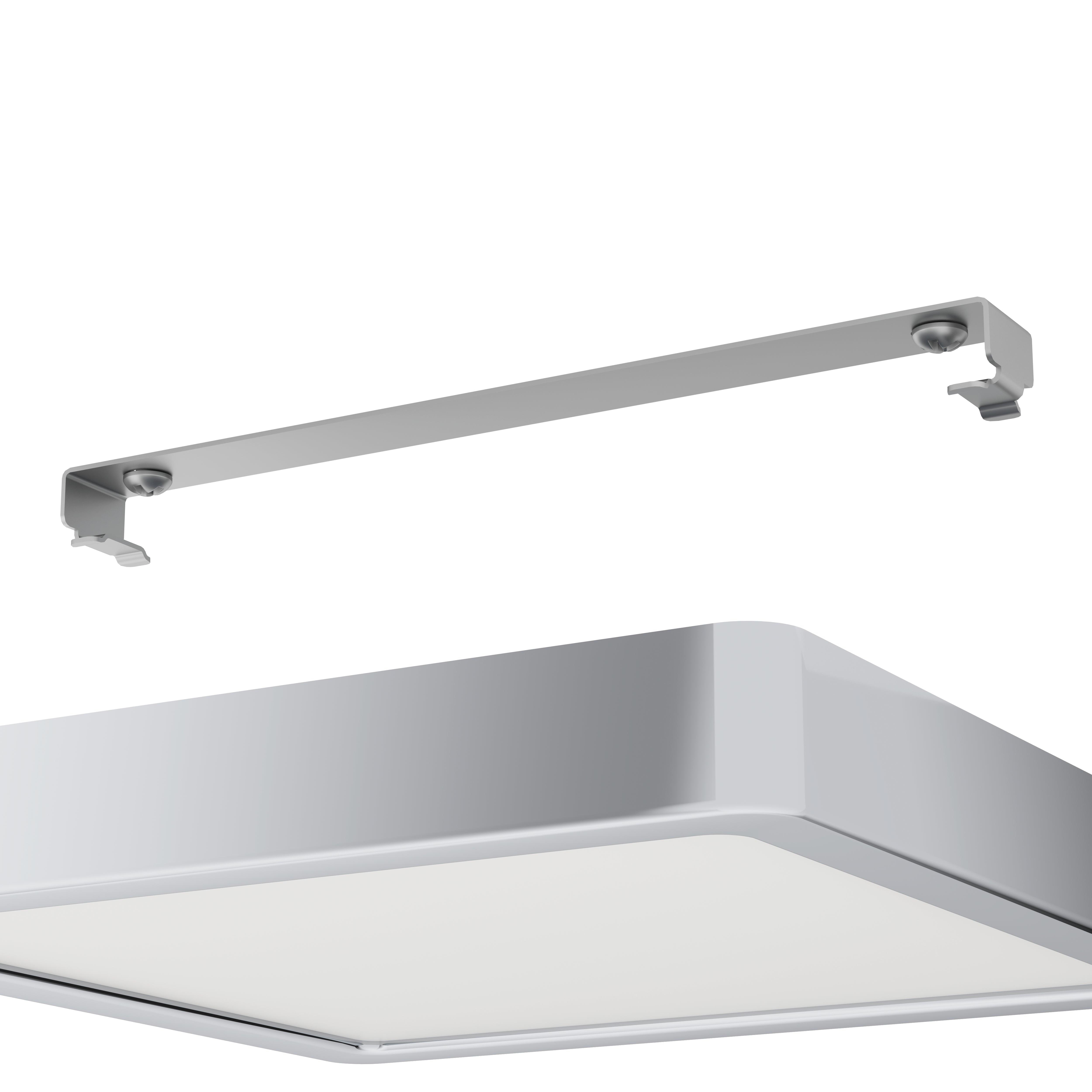 eglo fueva 5 chrome led ip44 square flush 21cm living room close up