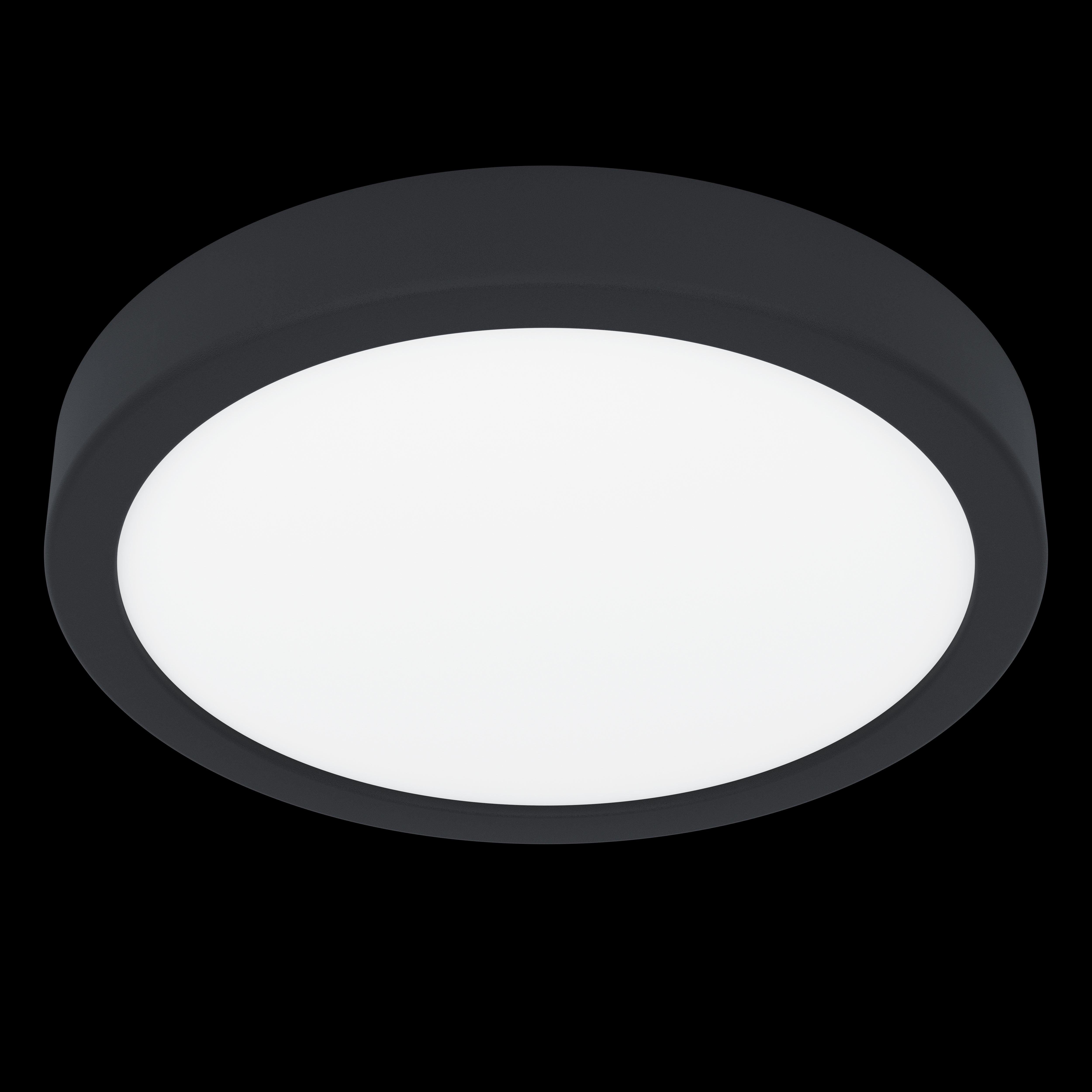 eglo fueva 5 led black ip44 round flush ceiling light living room image
