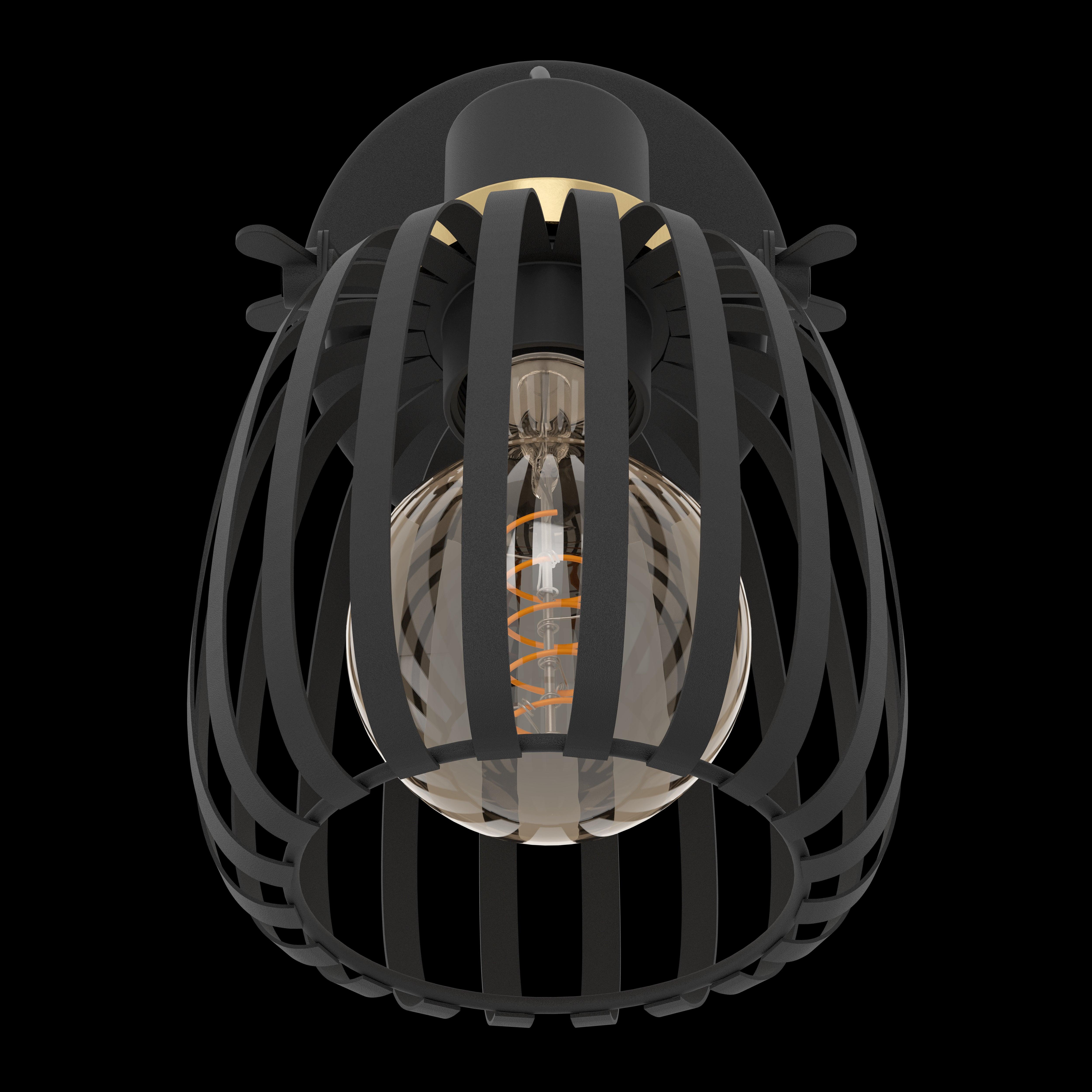 eglo girona black brass wall spotlight Kitchen Lighting Close Up