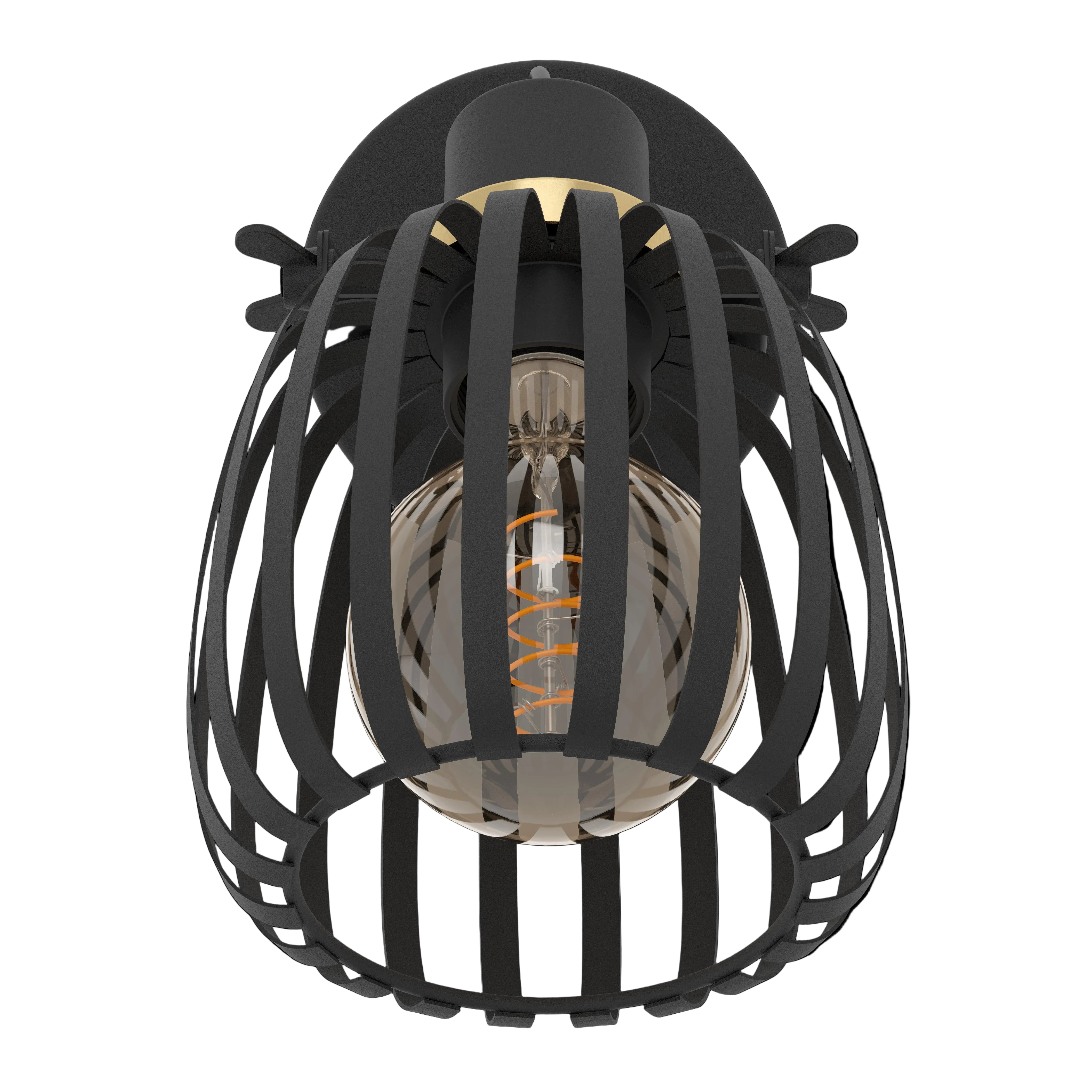 eglo girona black brass wall spotlight Kitchen Lighting Close Up