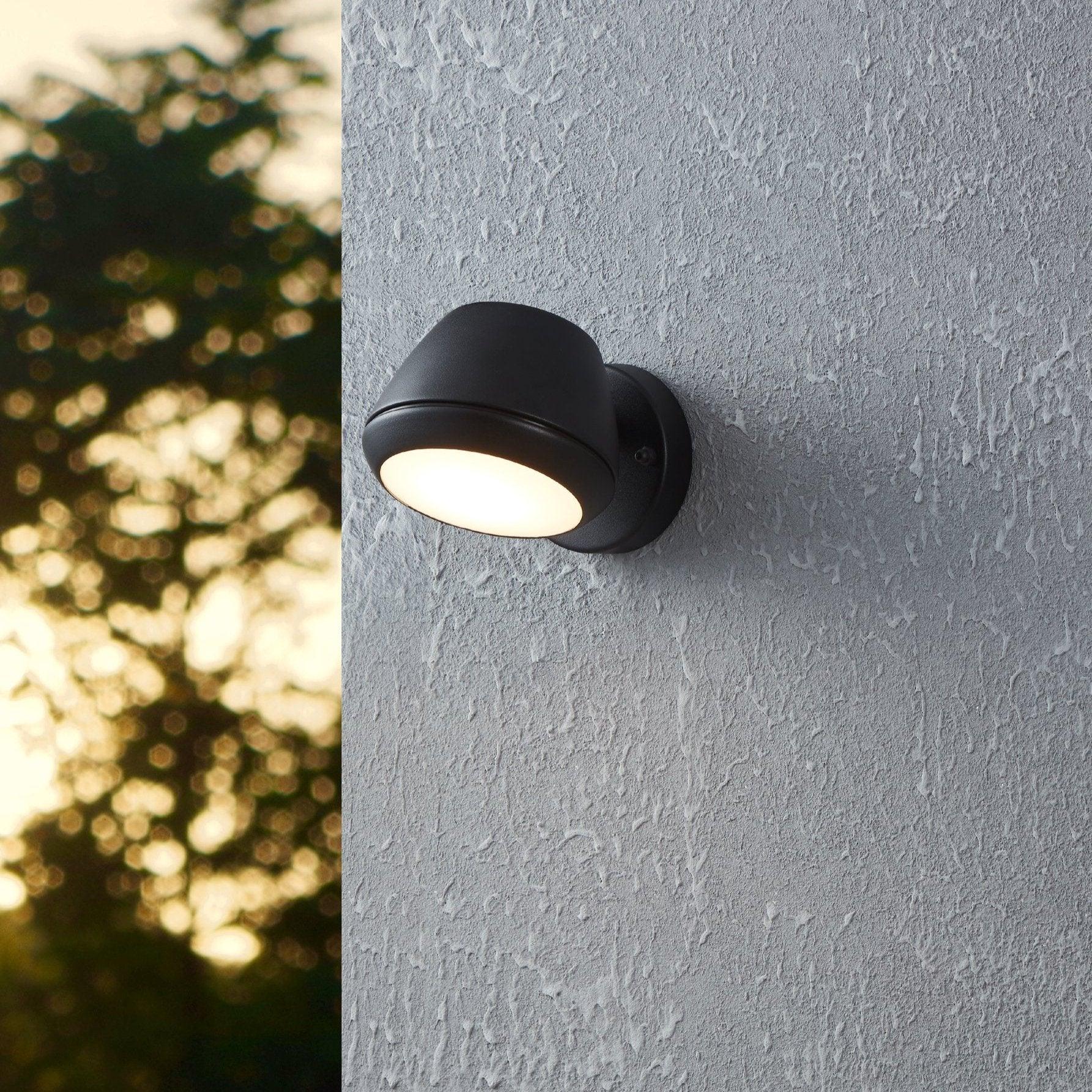 eglo nivarolo ip44 black outdoor wall light