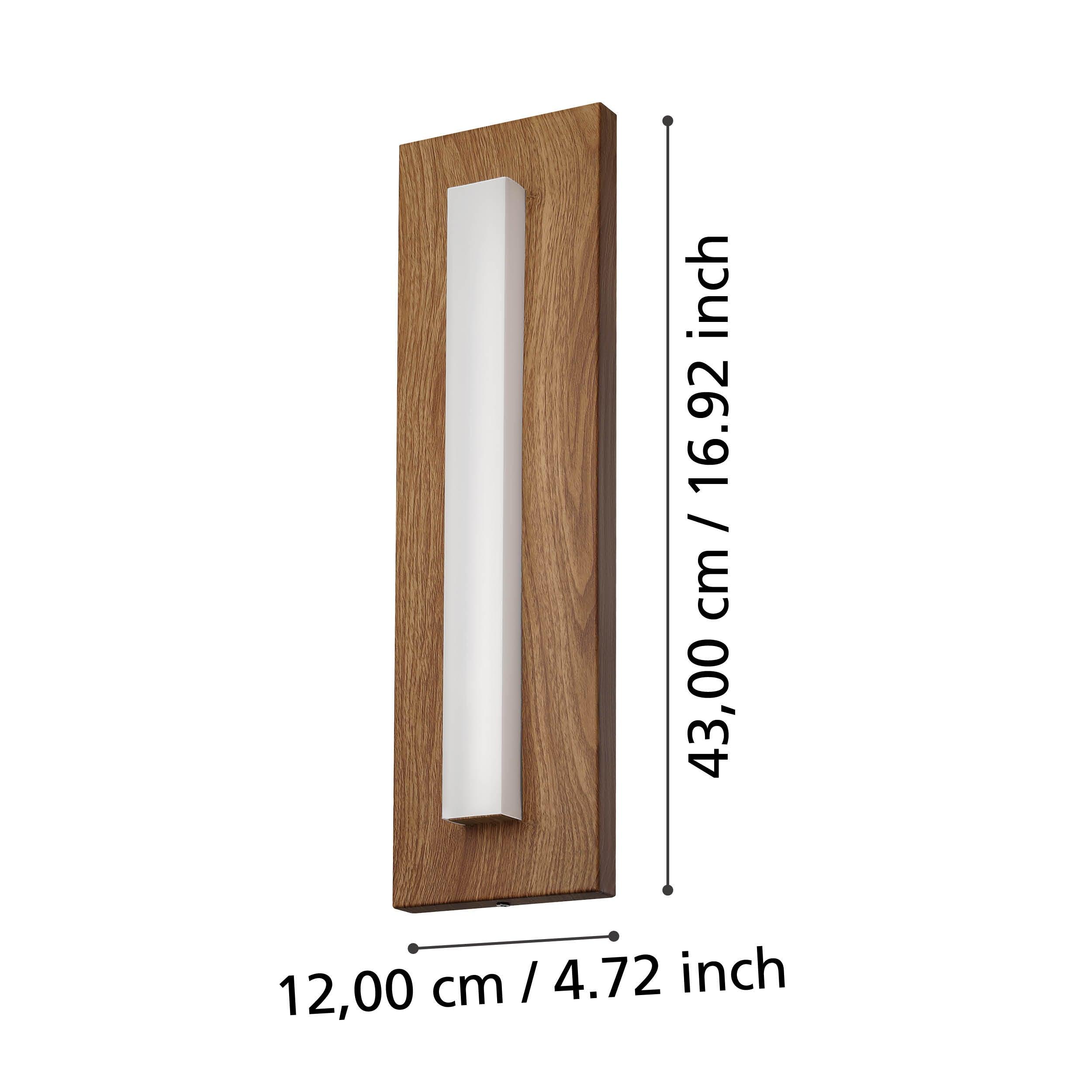 eglo bitetto ip44 wood effect outdoor wall light living room close up