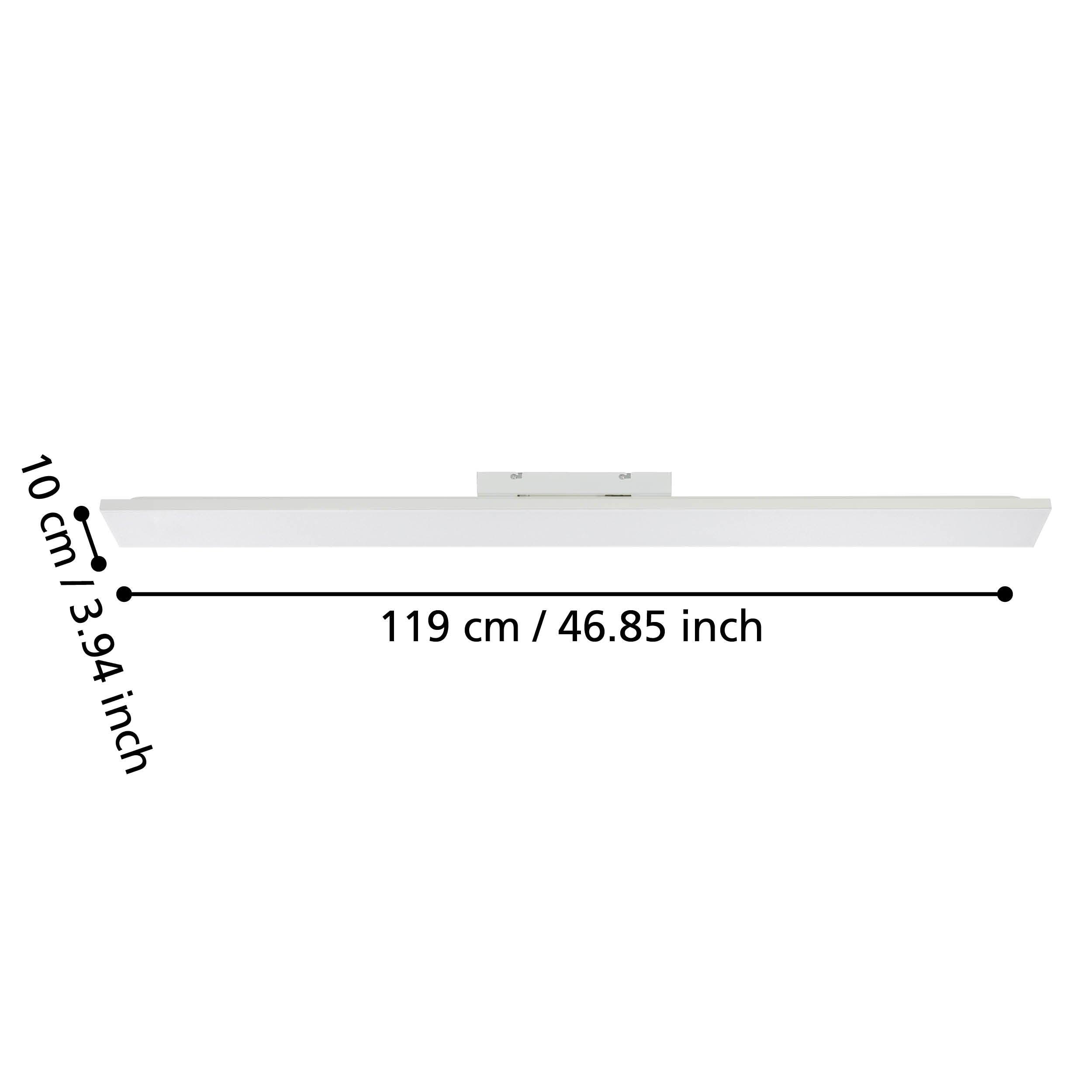 eglo turcona b rectangular white led ceiling flush light living room close up