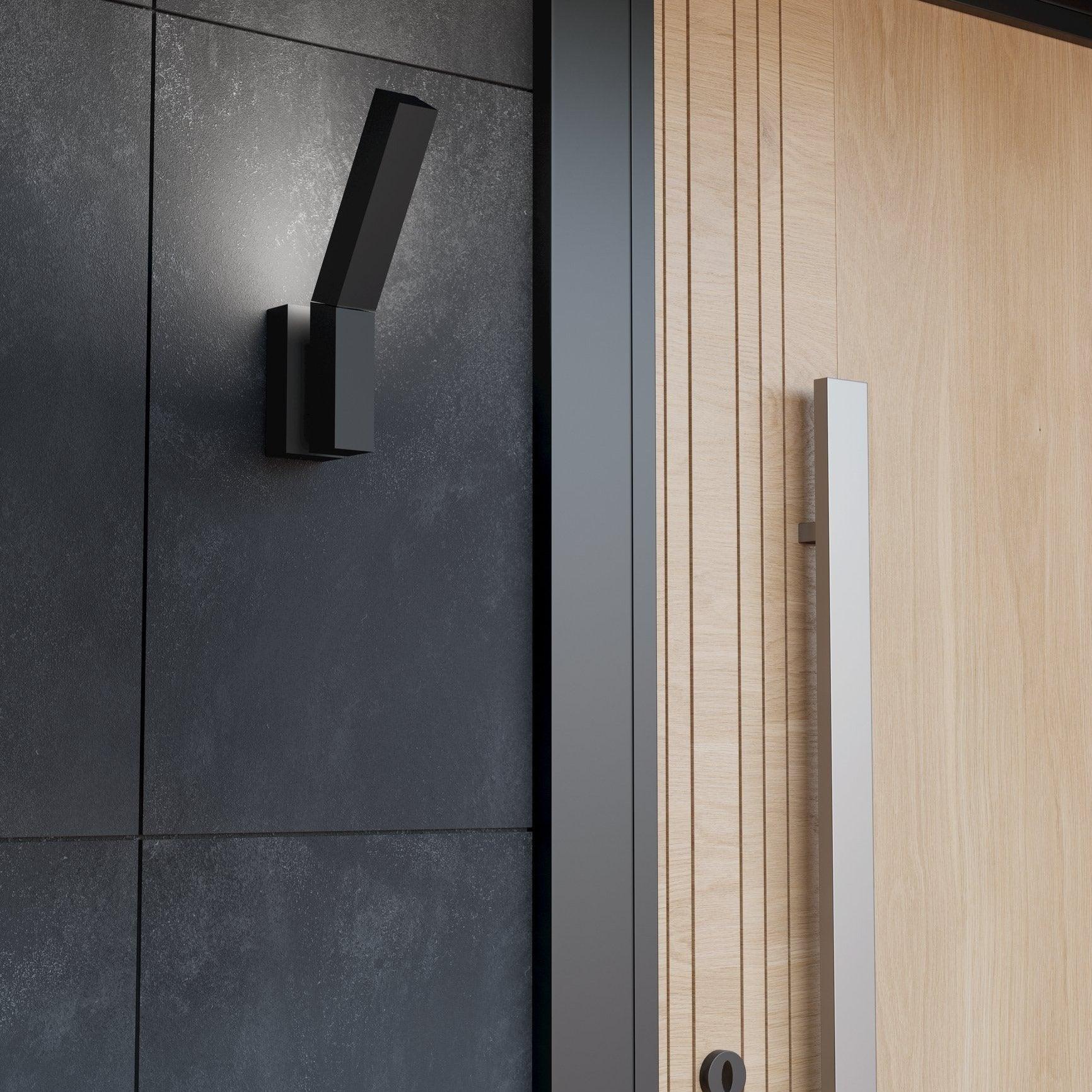 eglo ugento led black ip44 outdoor wall light