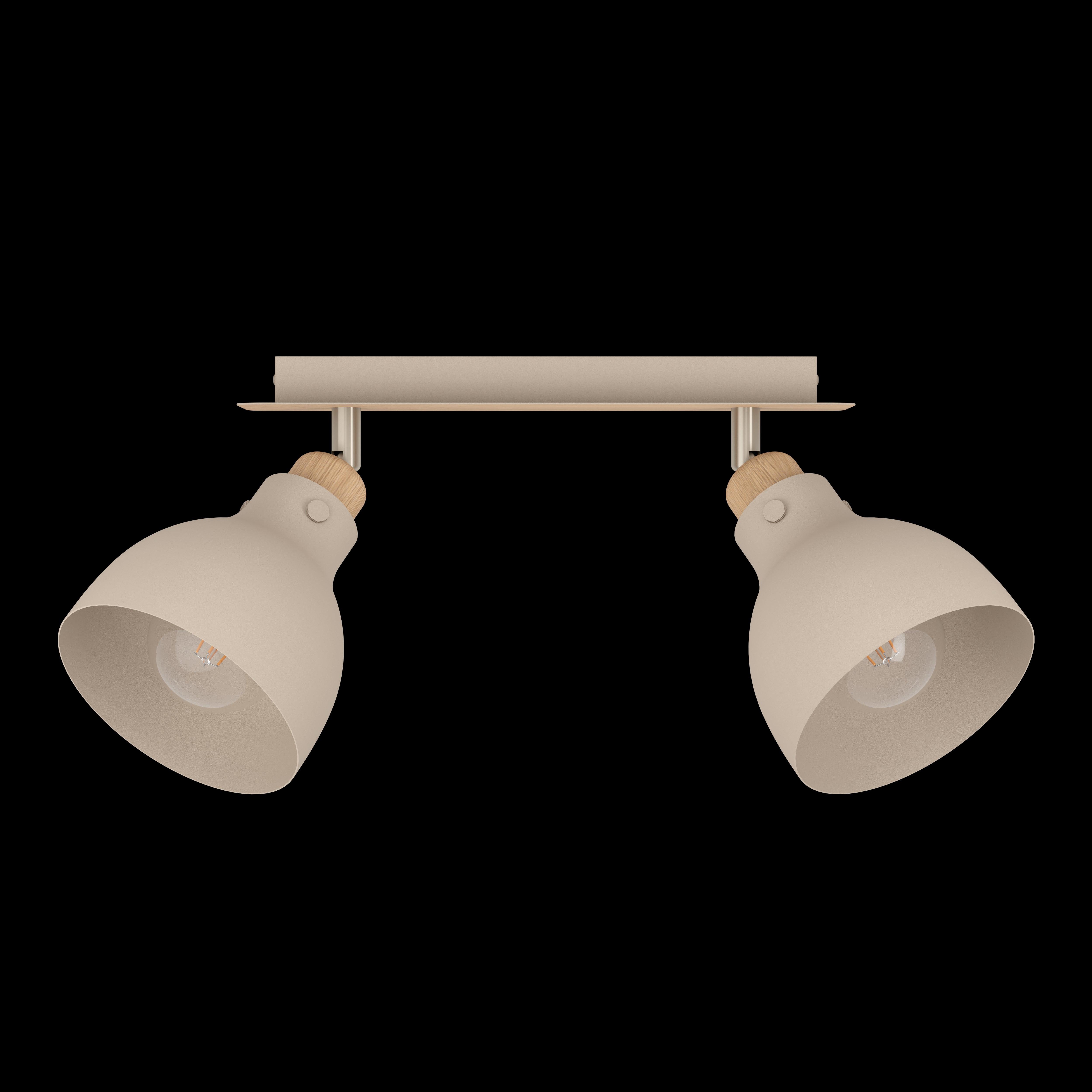 eglo arrecife nickel sandy 2 light bar spotlight living room image