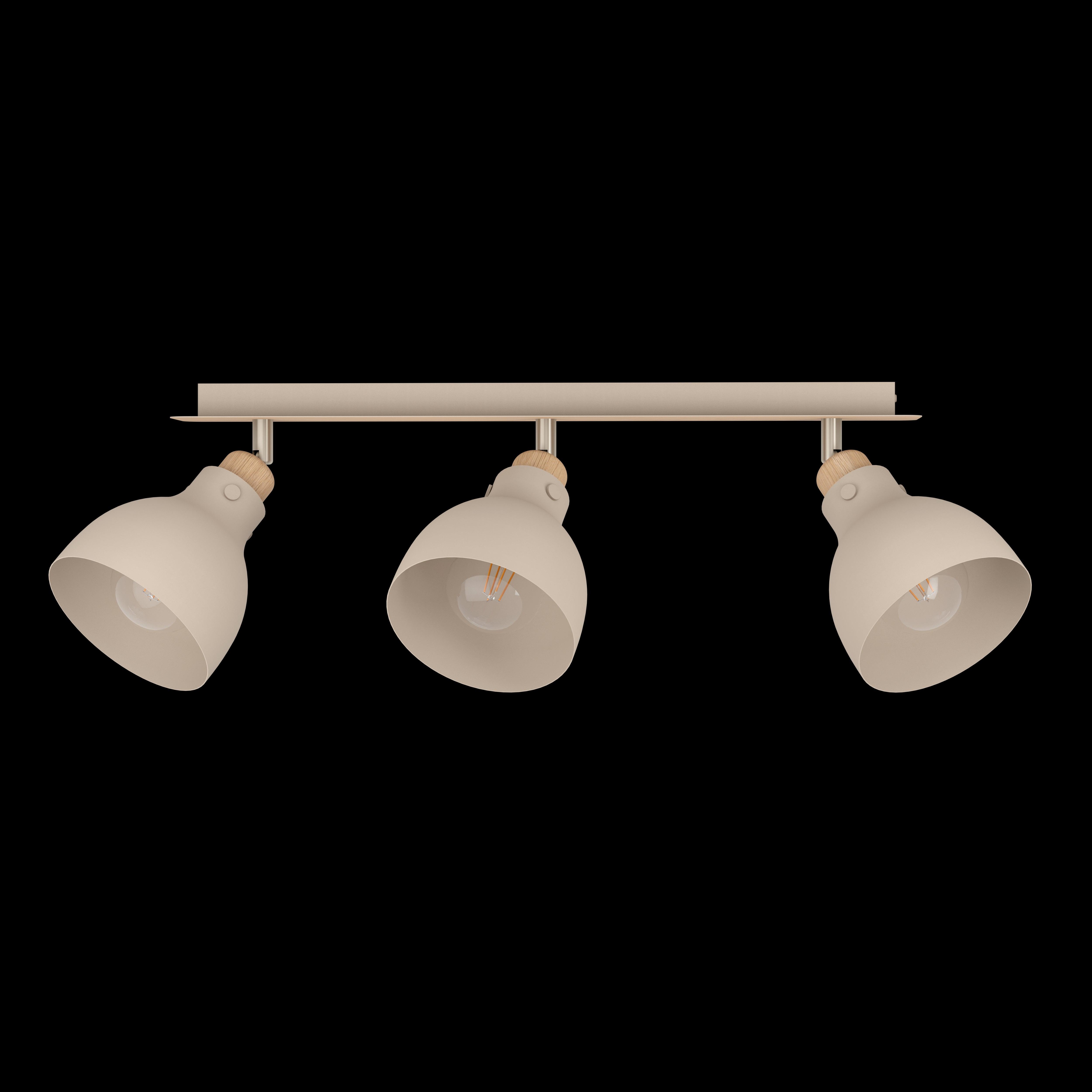 eglo arrecife nickel sandy 3 light bar spotlight living room image