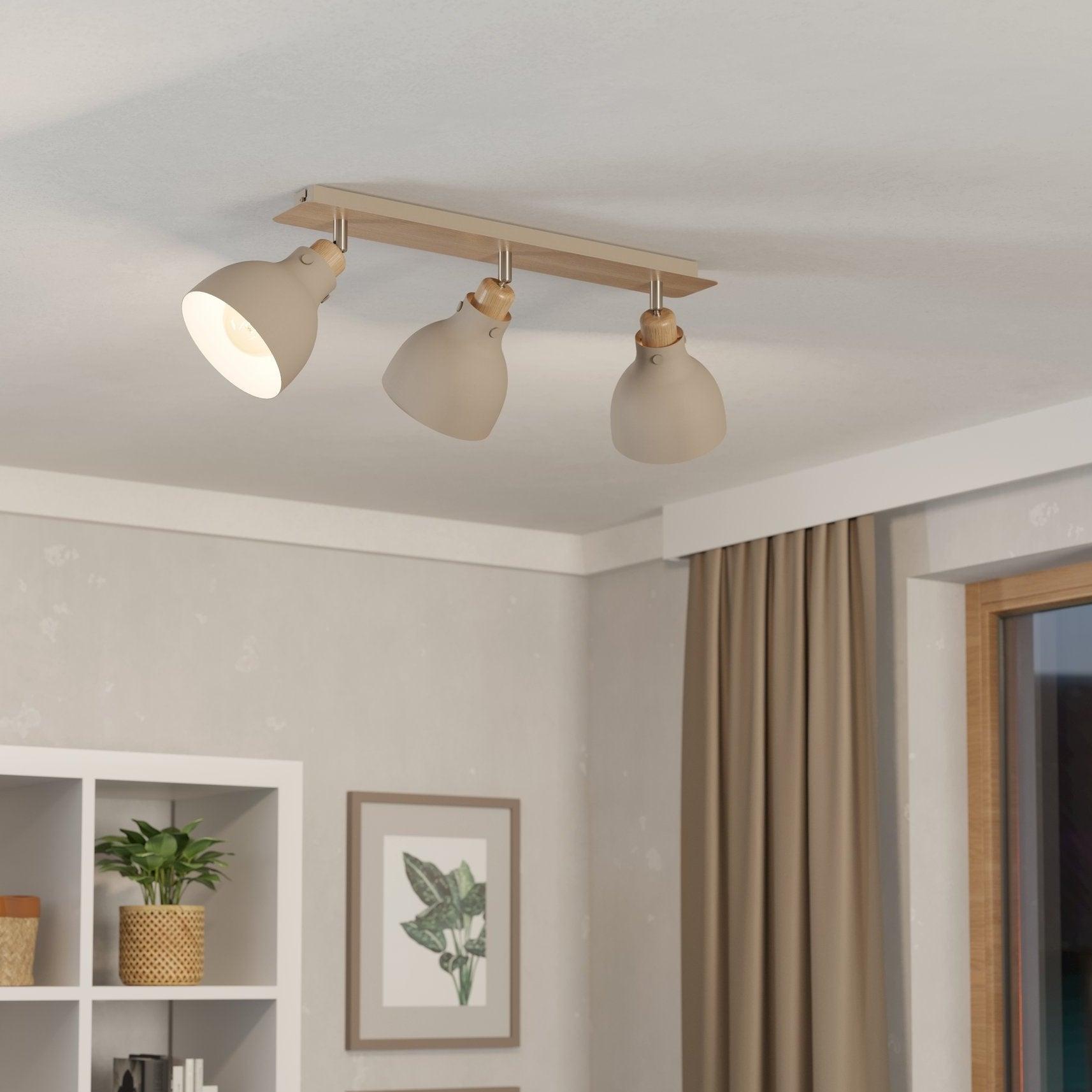 eglo arrecife nickel sandy 3 light bar spotlight