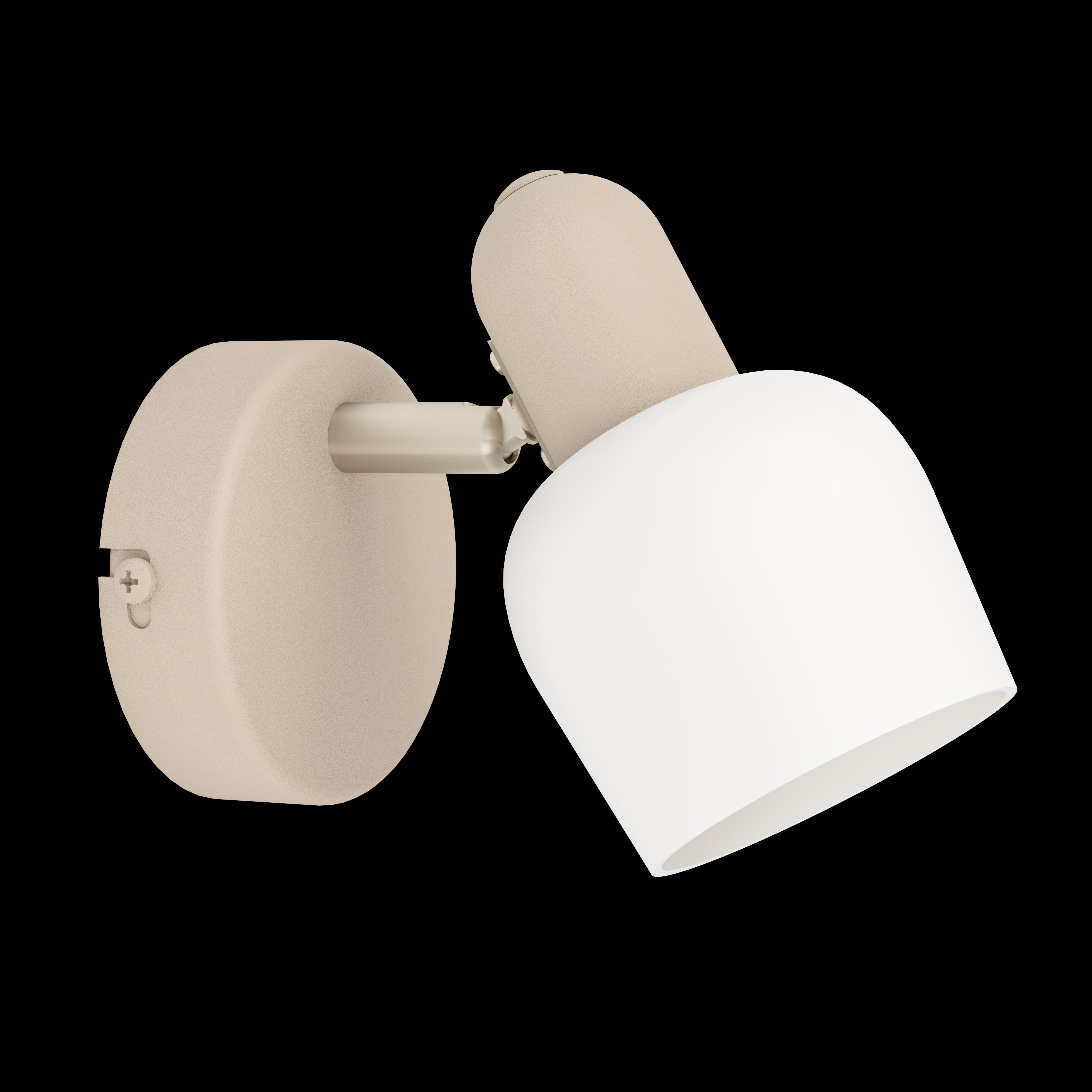 eglo corato sand white glass wall spotlight living room image