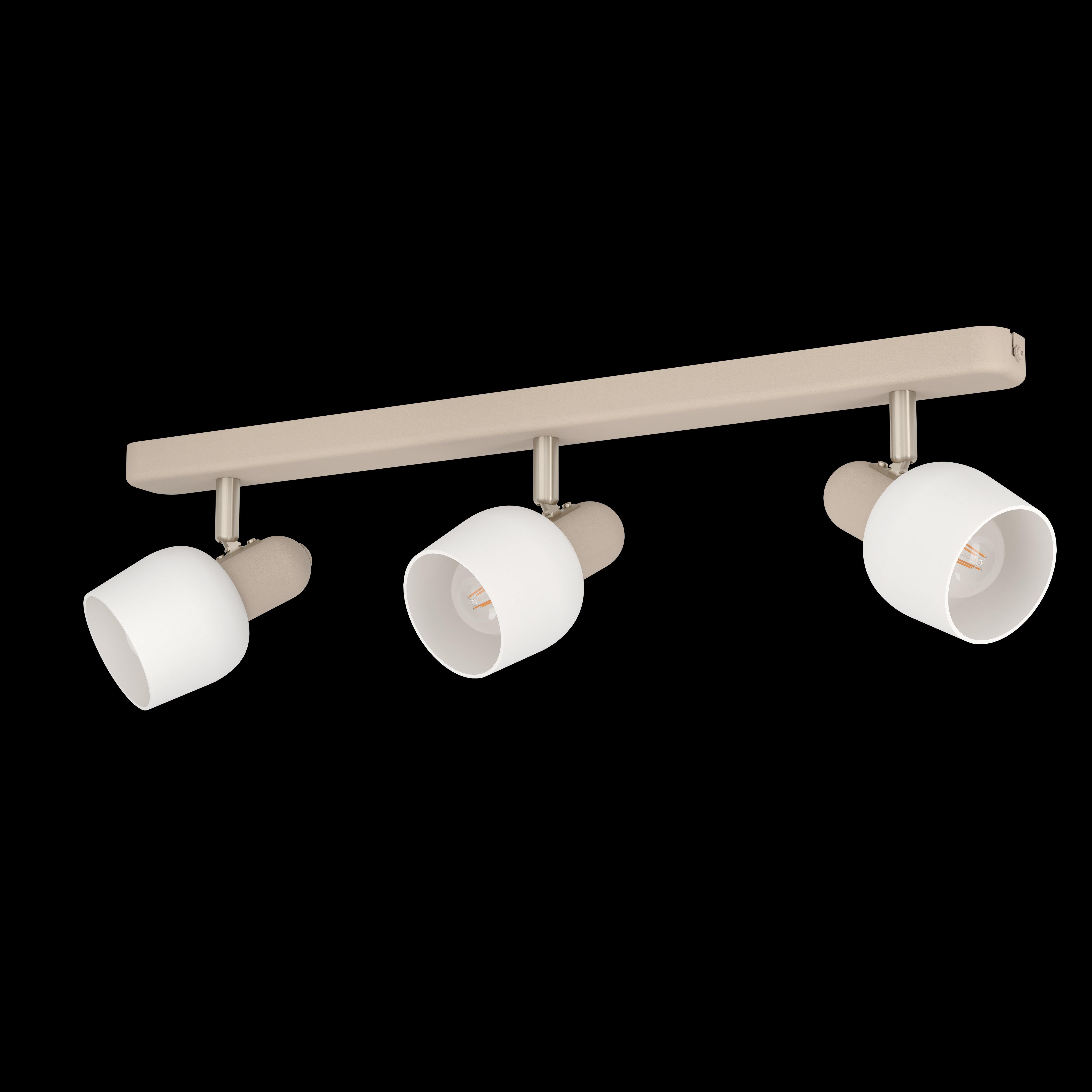eglo corato sand white glass 3 light bar spotlight Kitchen Lighting Close Up