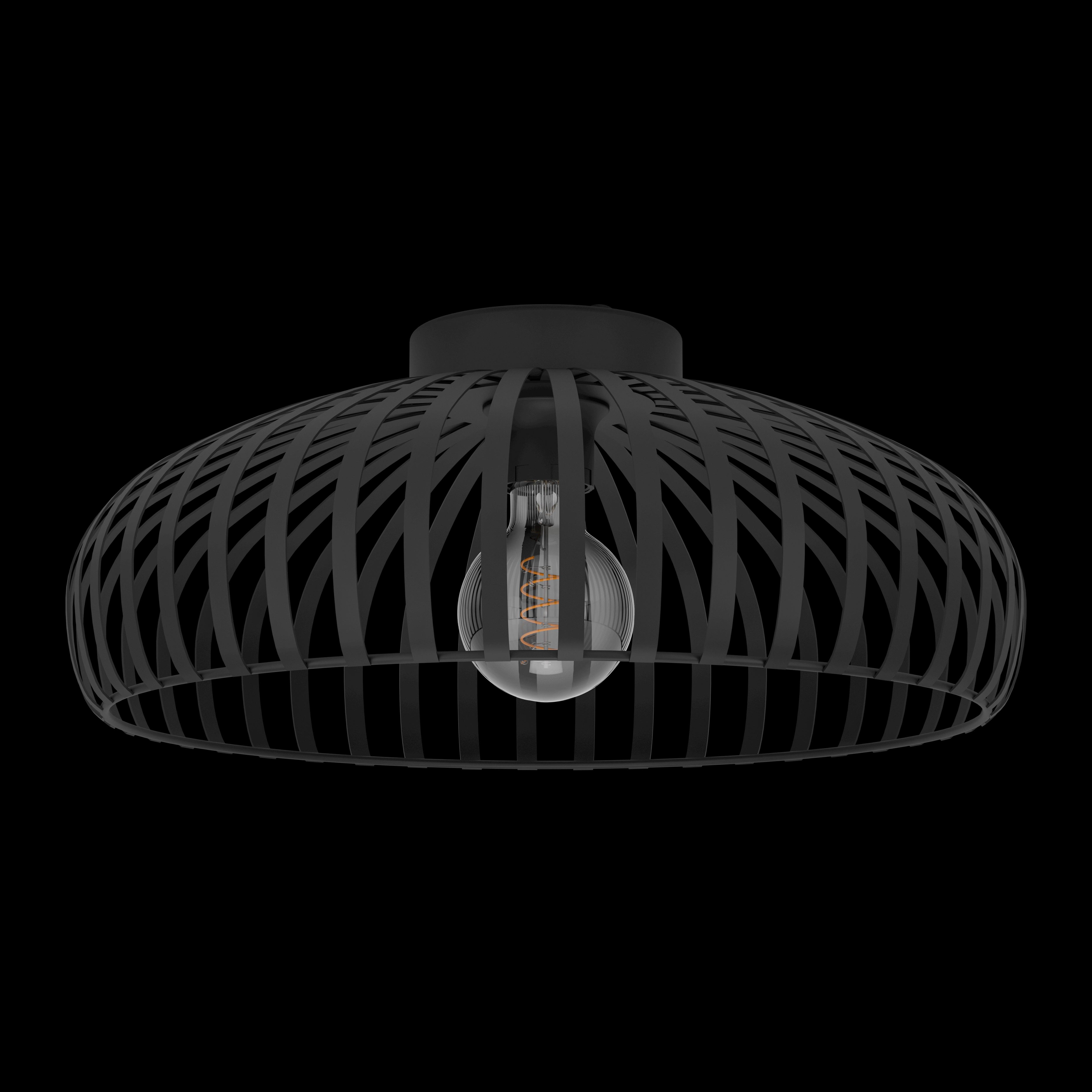 eglo mogano 3 black metal flush ceiling light living room image