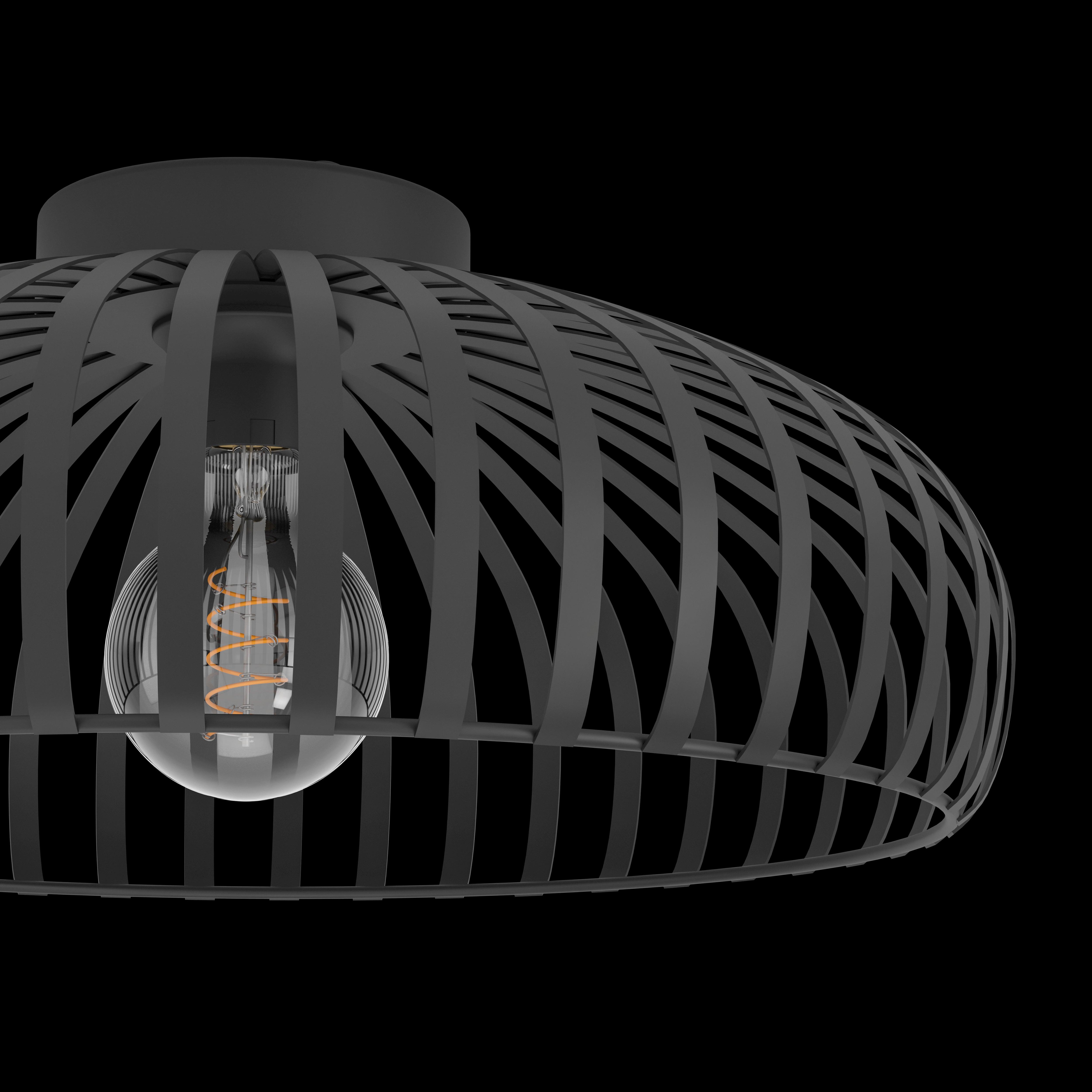 eglo mogano 3 black metal flush ceiling light kitchen lighting