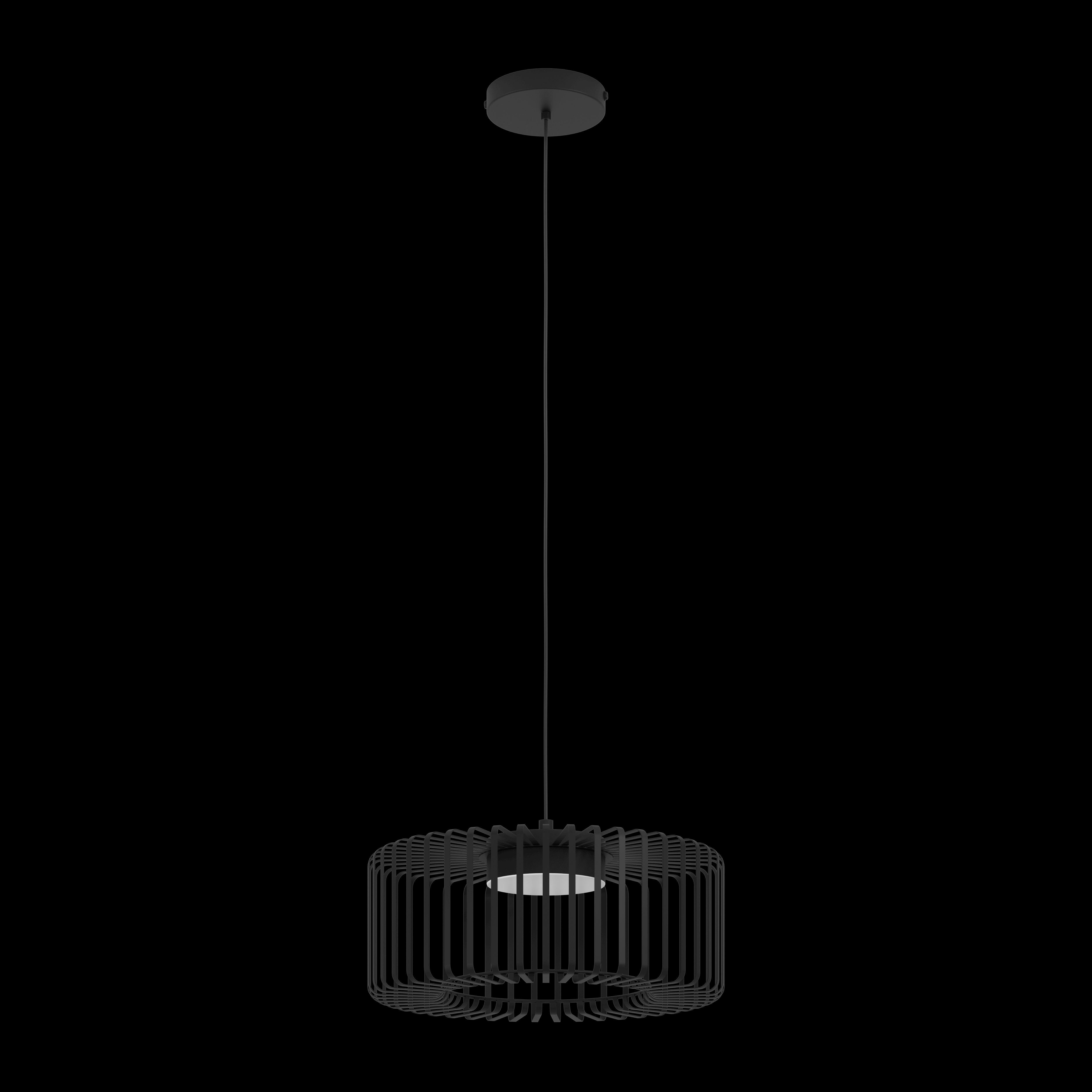 eglo connect ginestrone z smart led black metal strips ceiling pendant Kitchen Lighting Close Up