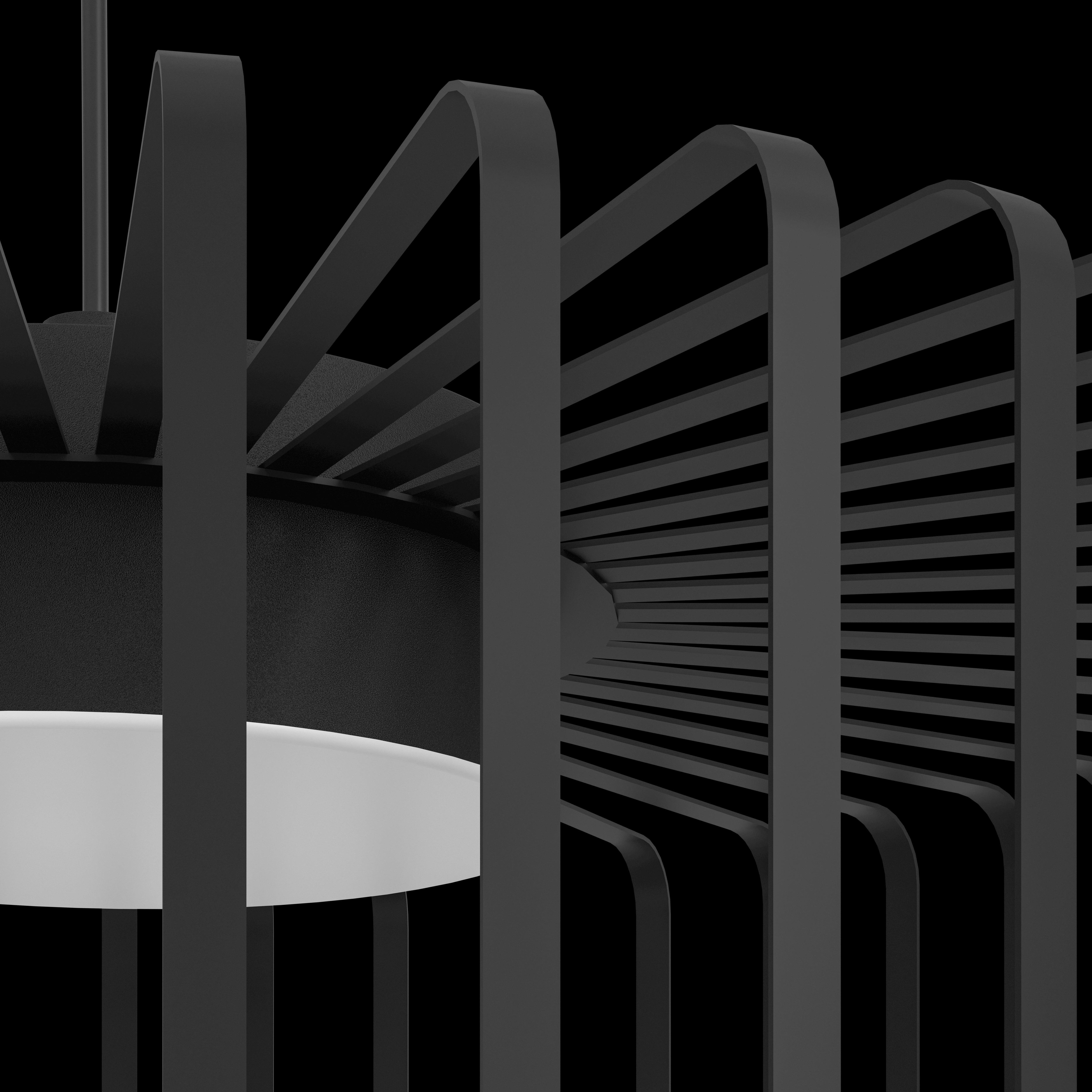 eglo connect ginestrone z smart led black metal strips ceiling pendant hallway lighting