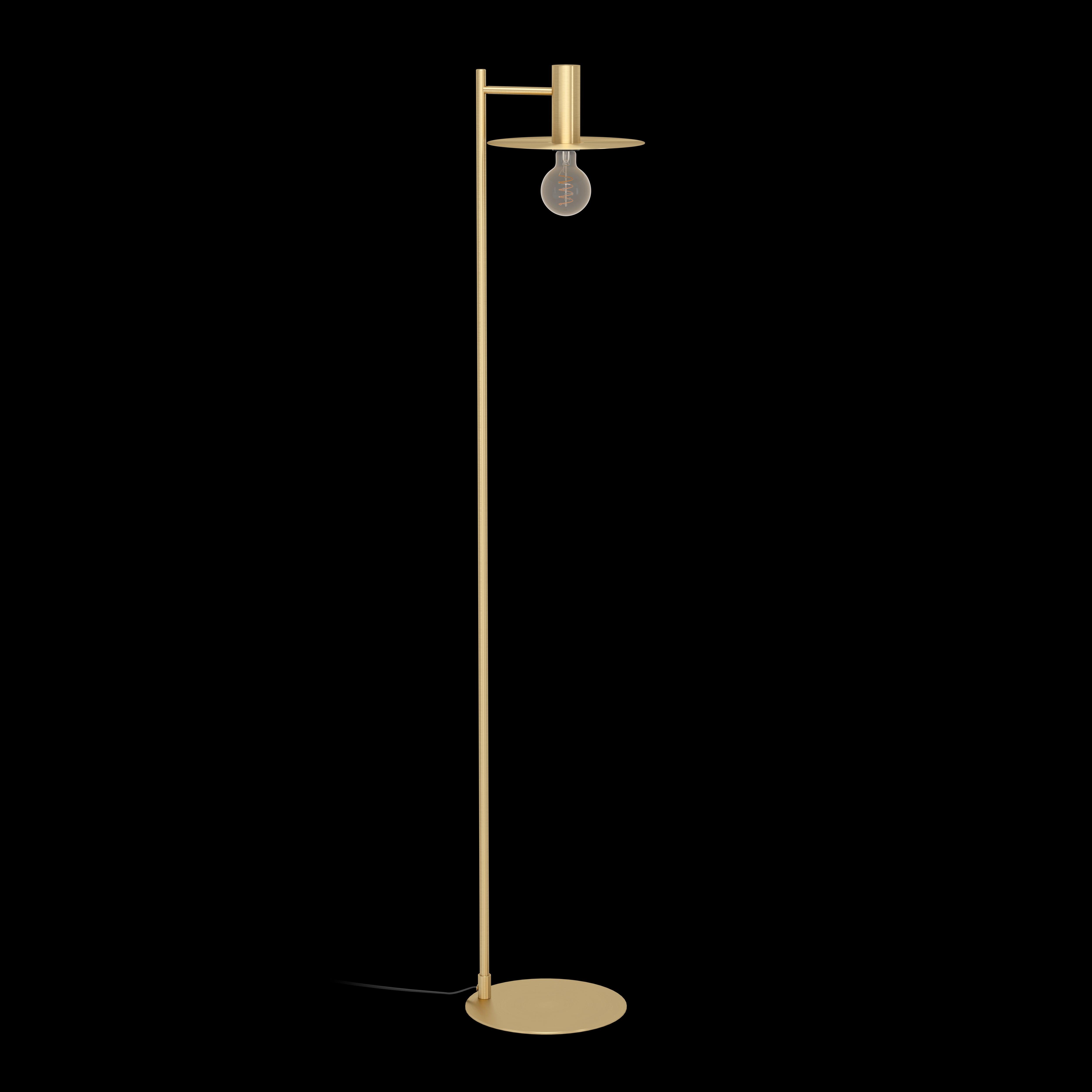 eglo escandell modern brass floor lamp kitchen lighting