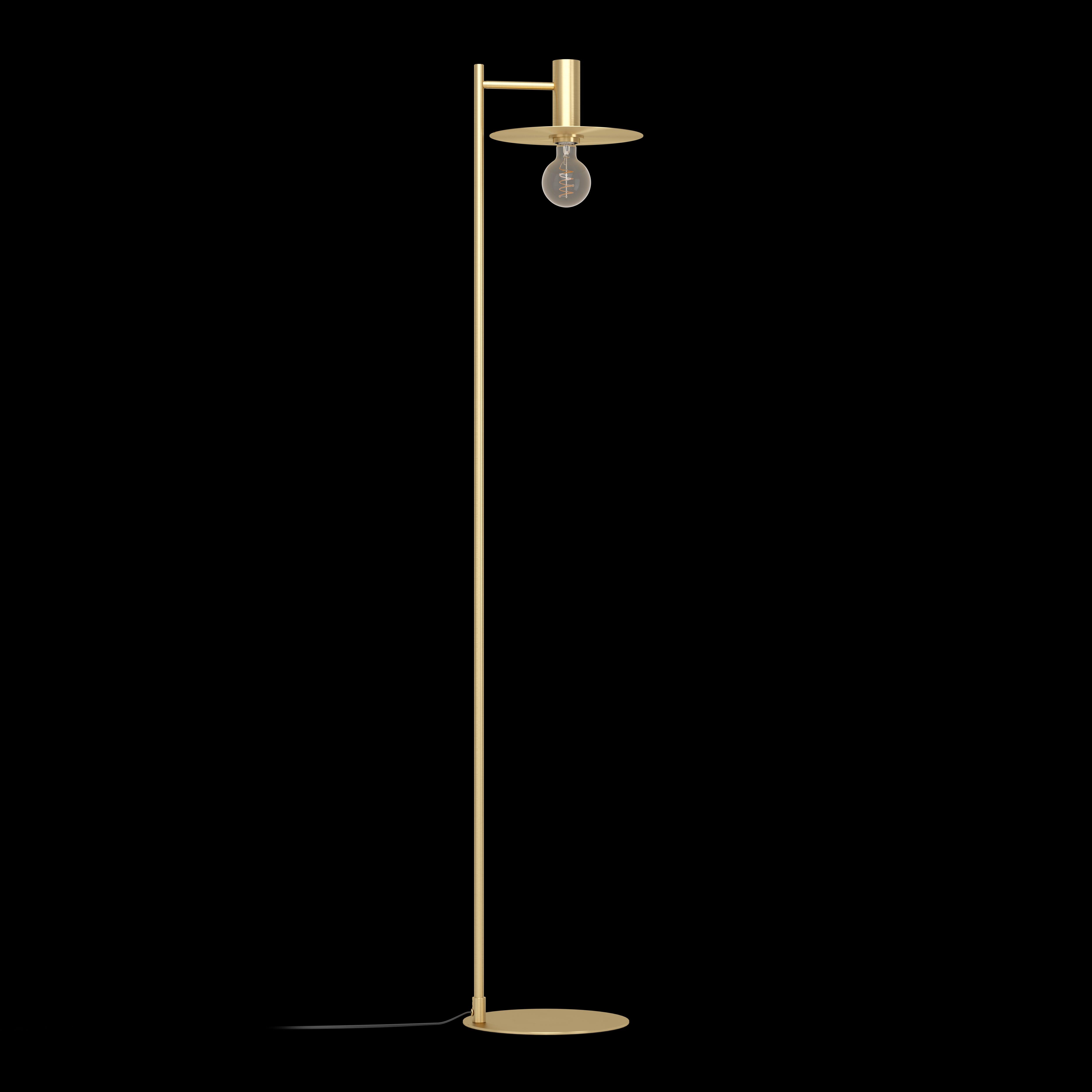 eglo escandell modern brass floor lamp living room image