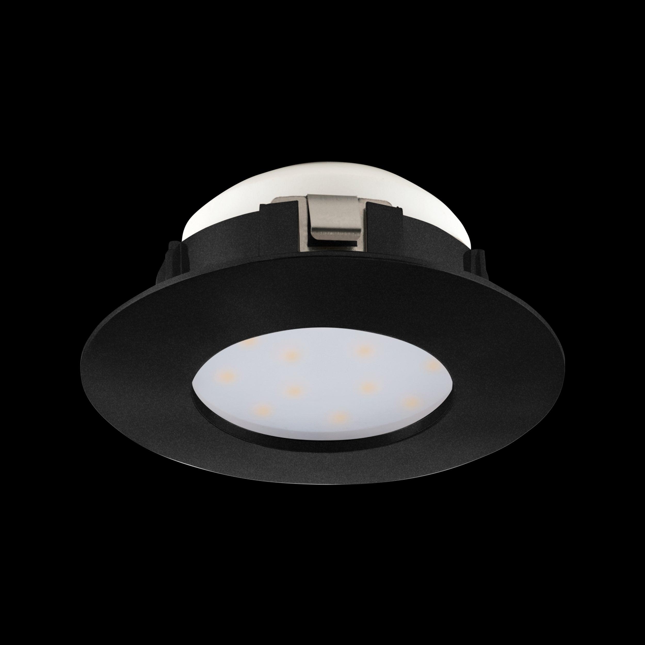 eglo pineda black led recessed ceiling spot light 7 8cm living room image