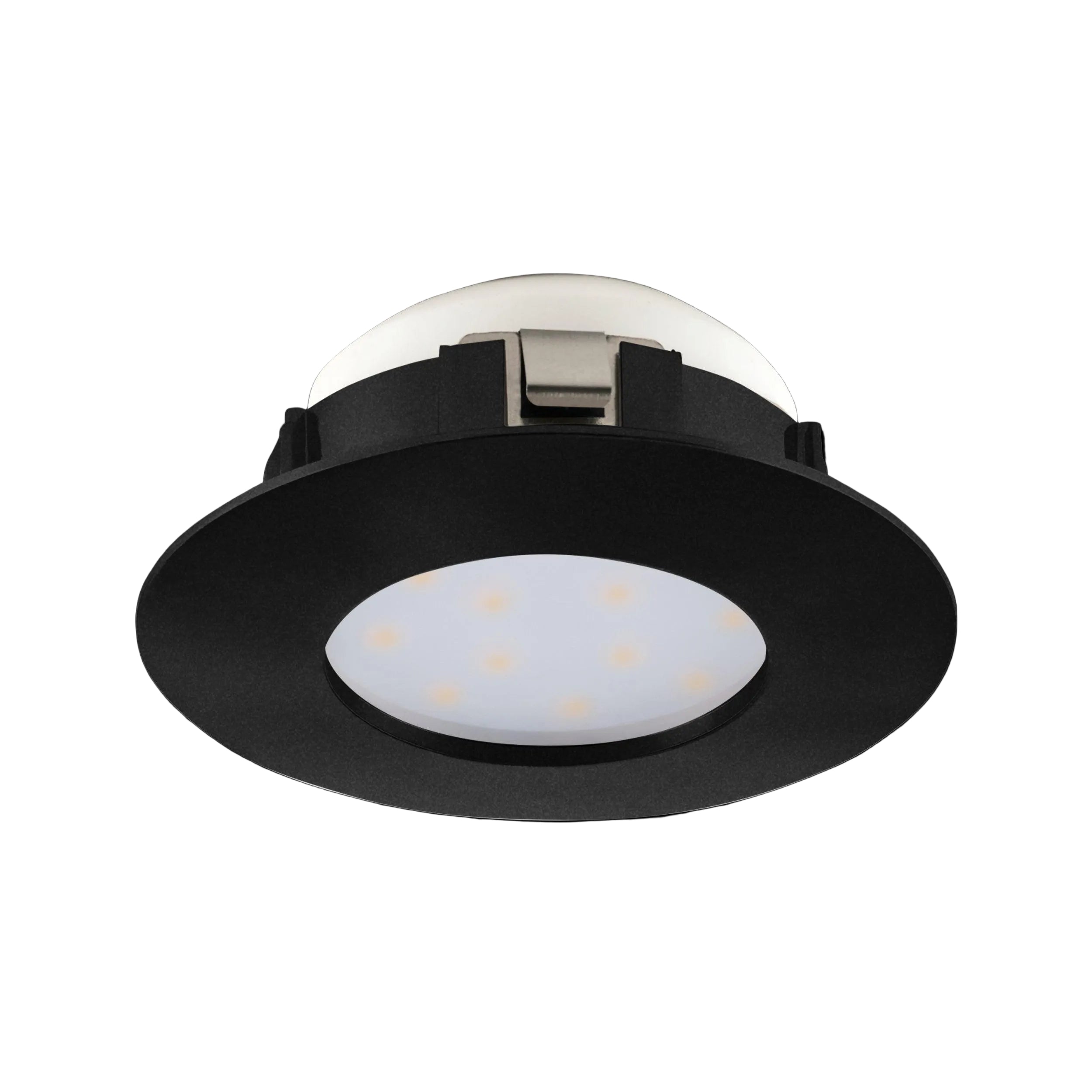 eglo pineda black led recessed ceiling spot light 7 8cm living room image