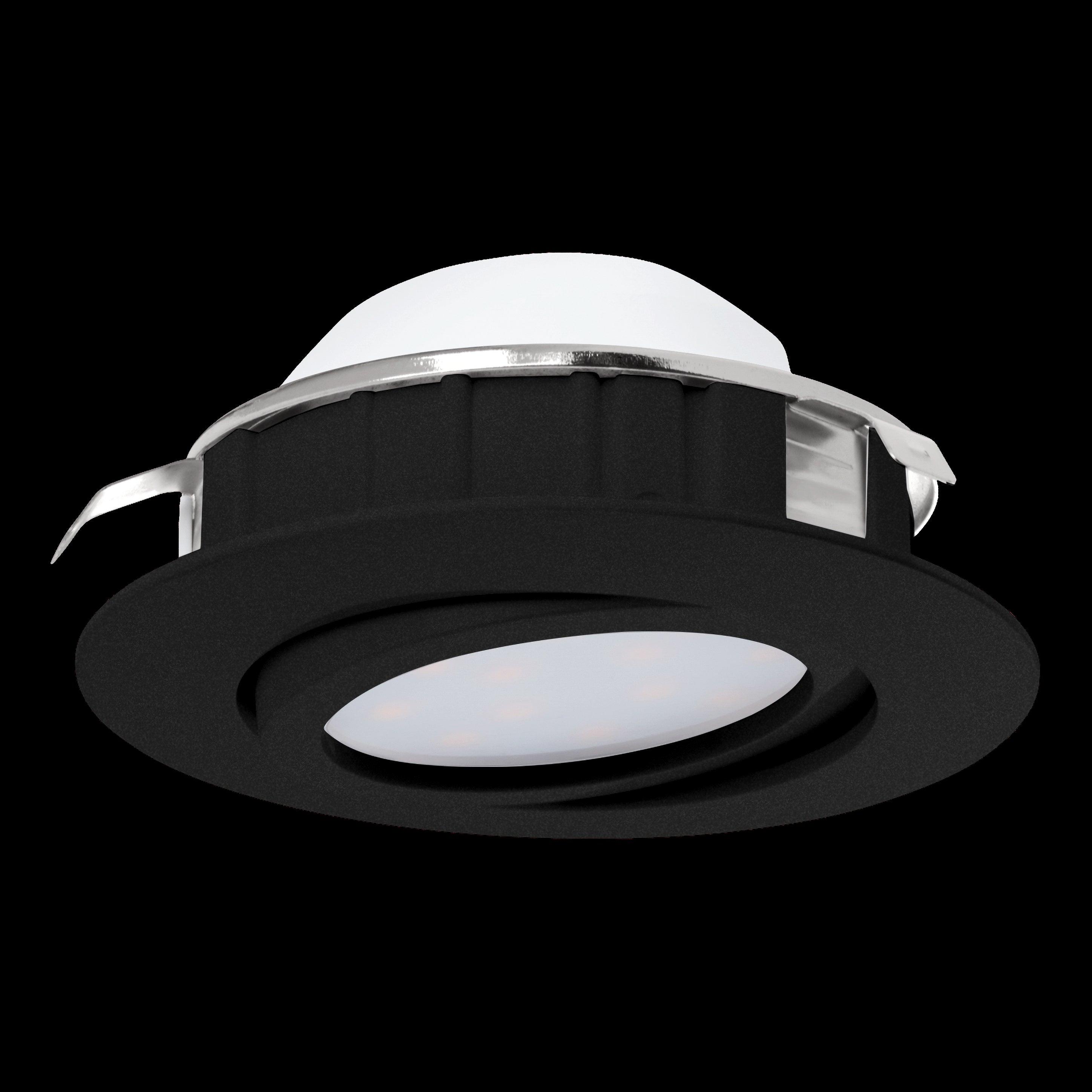 eglo pineda black led recessed ceiling spot light 8 4cm living room image