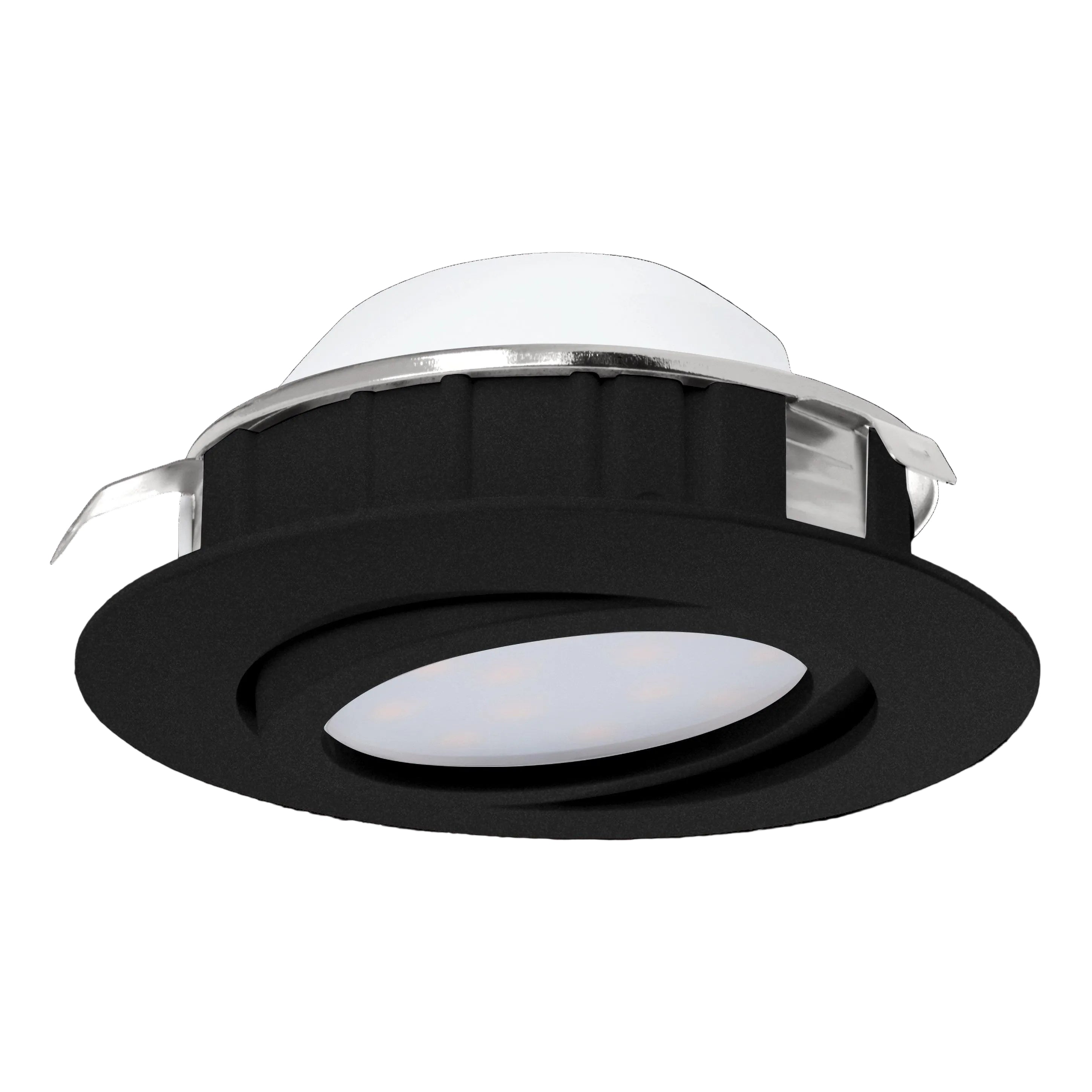 eglo pineda black led recessed ceiling spot light 8 4cm living room image