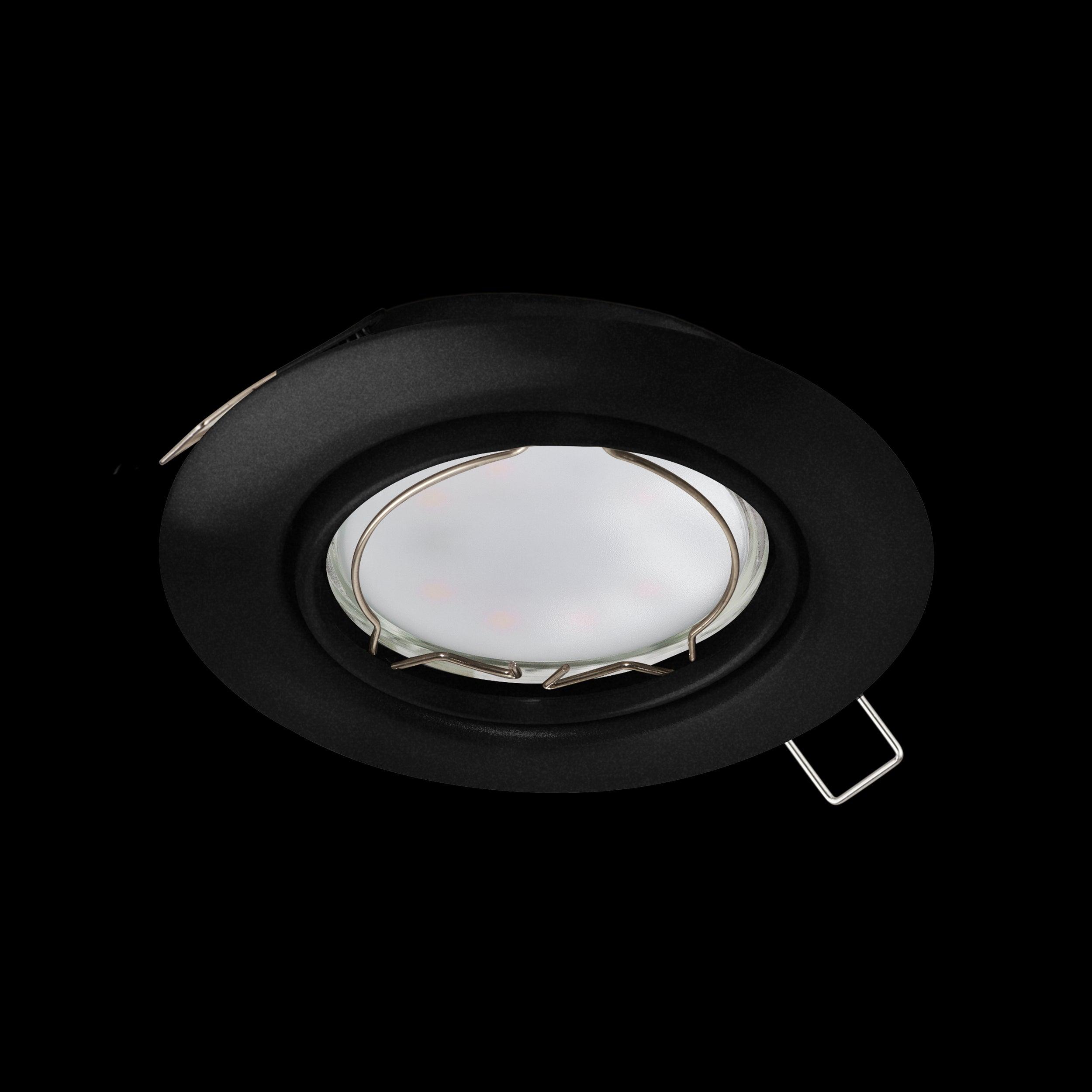 eglo peneto black recessed ceiling spot light
