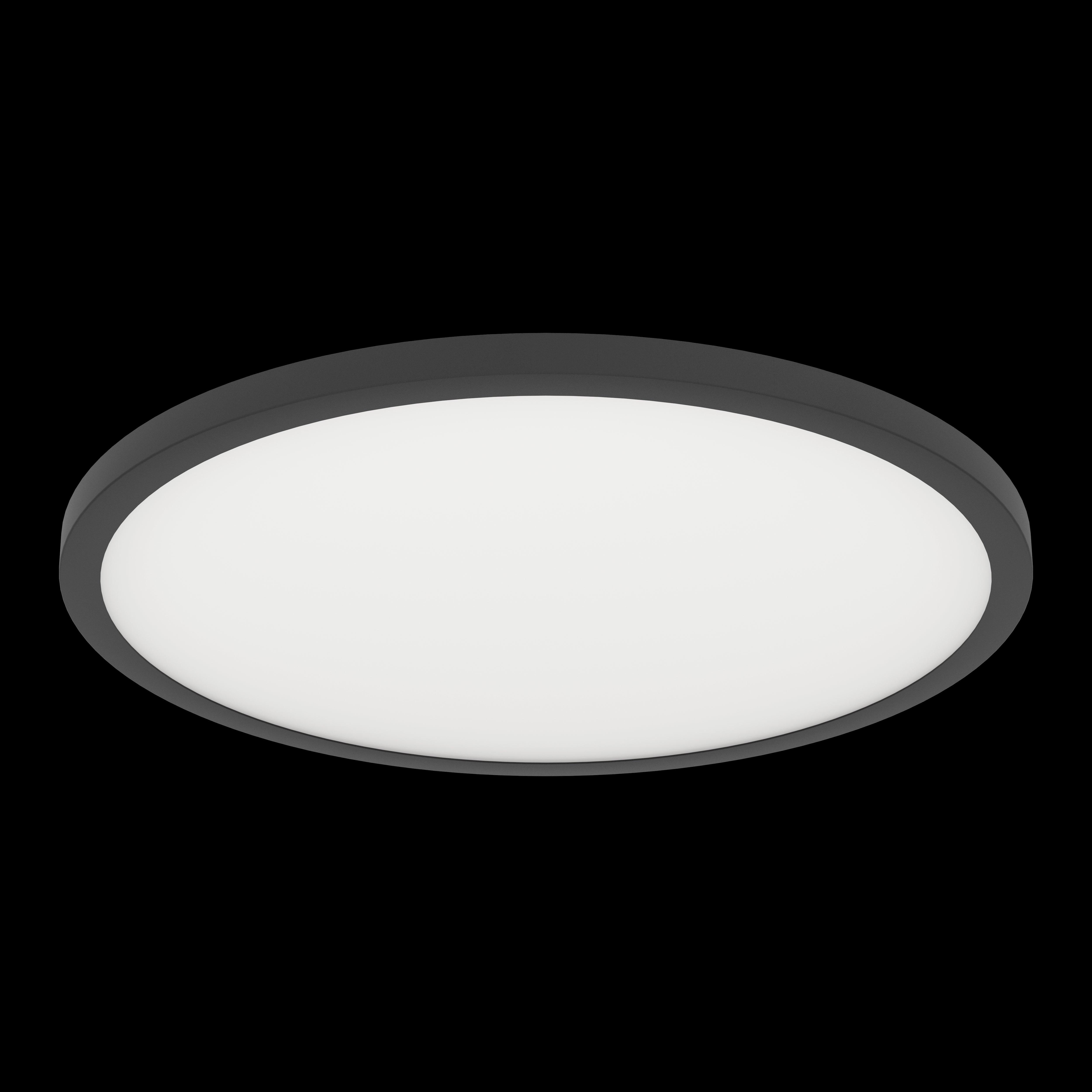 eglo connect sarsina z smart black round led flush ceiling light 45cm living room close up