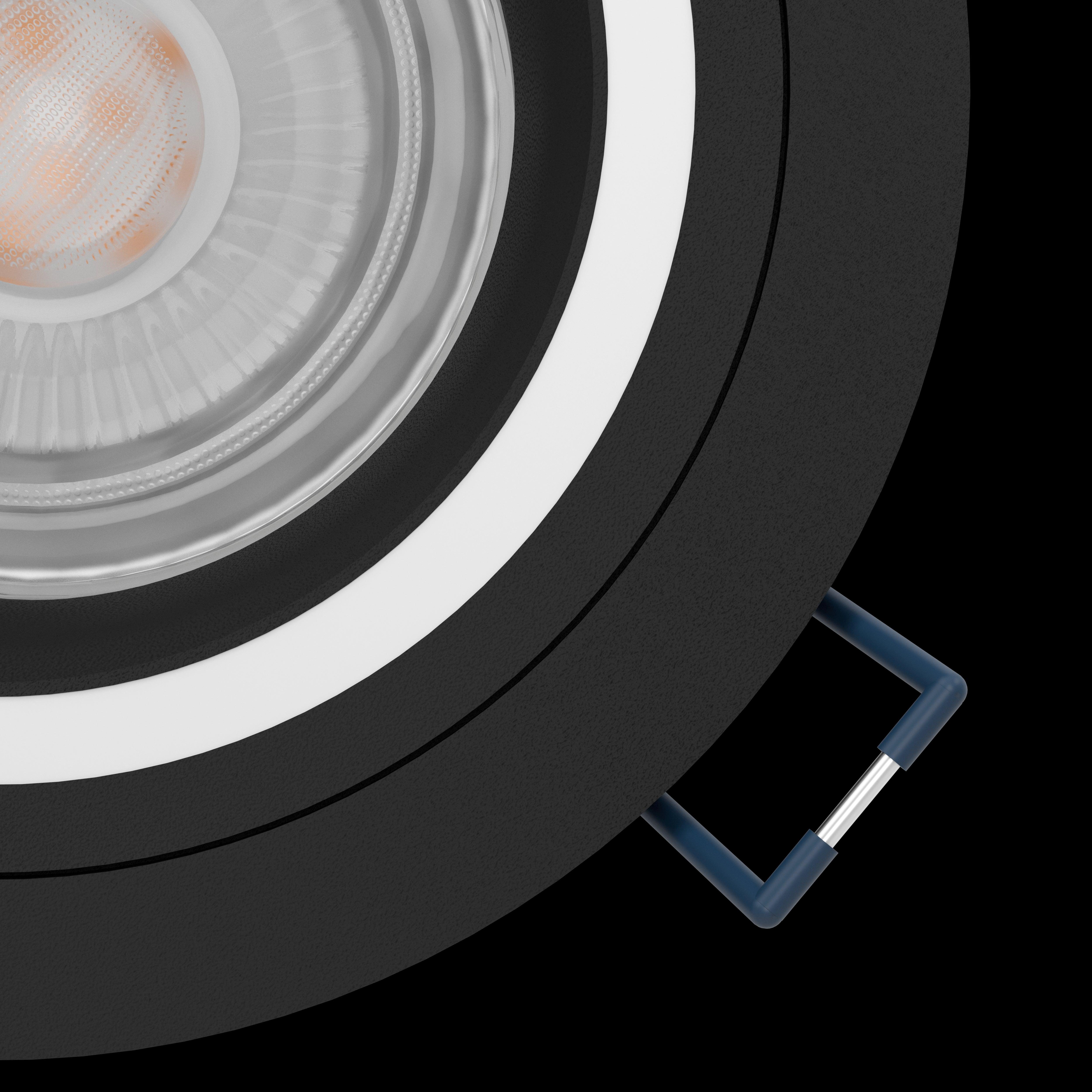 eglo carosso z black round smart led recessed spot light hallway lighting