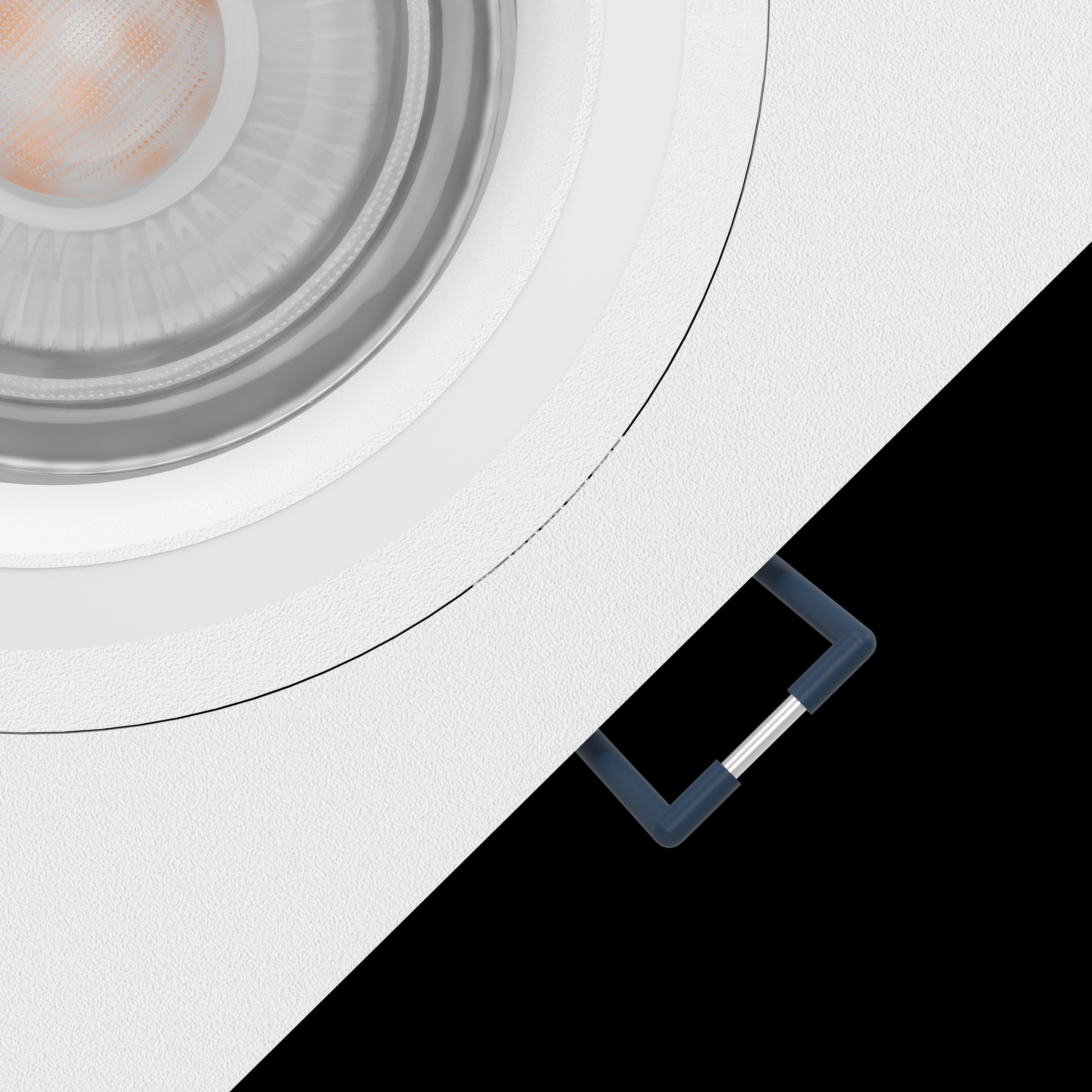 eglo carosso z white square led smart recessed spot light hallway lighting