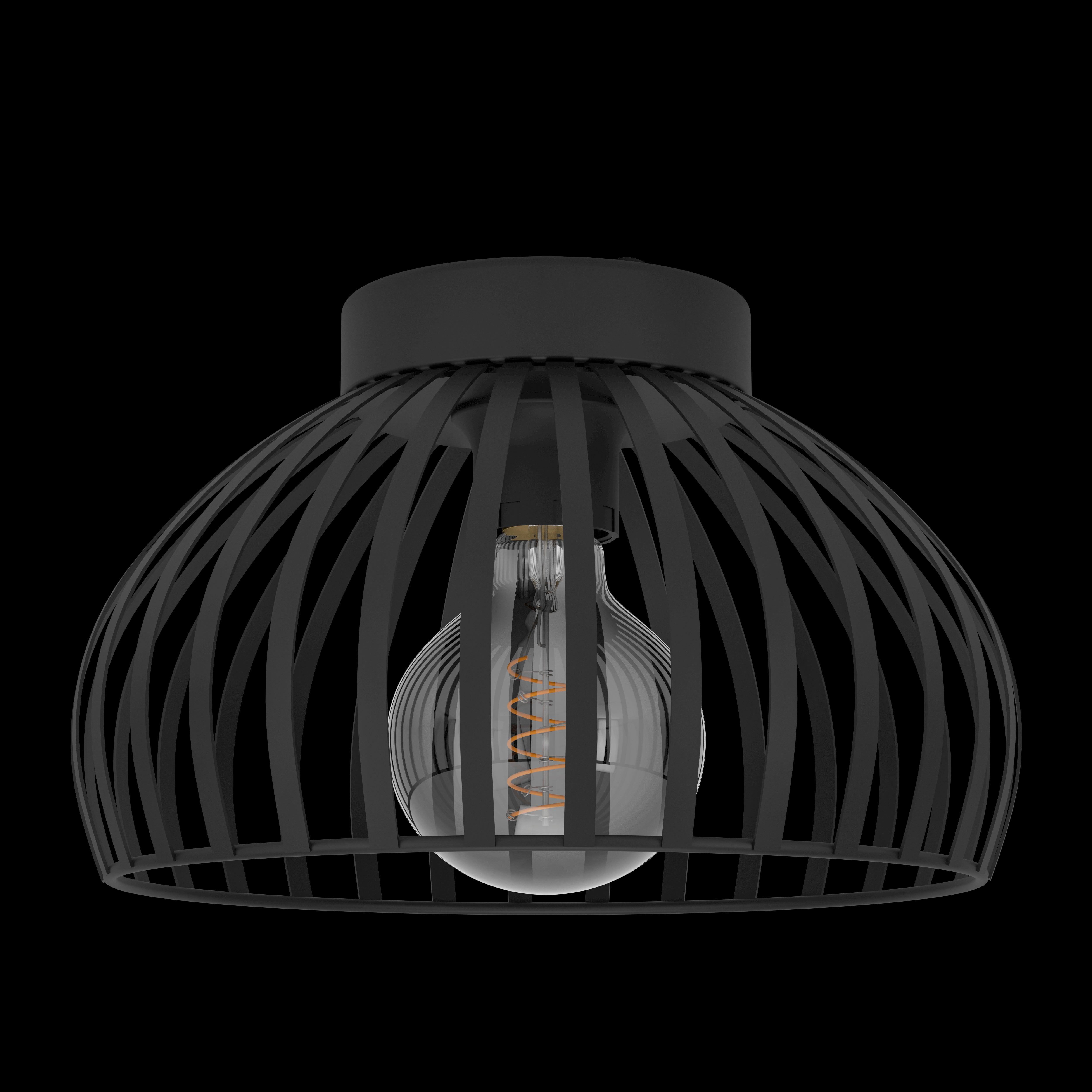 eglo mogano 3 black metal round flush ceiling light 28cm living room image