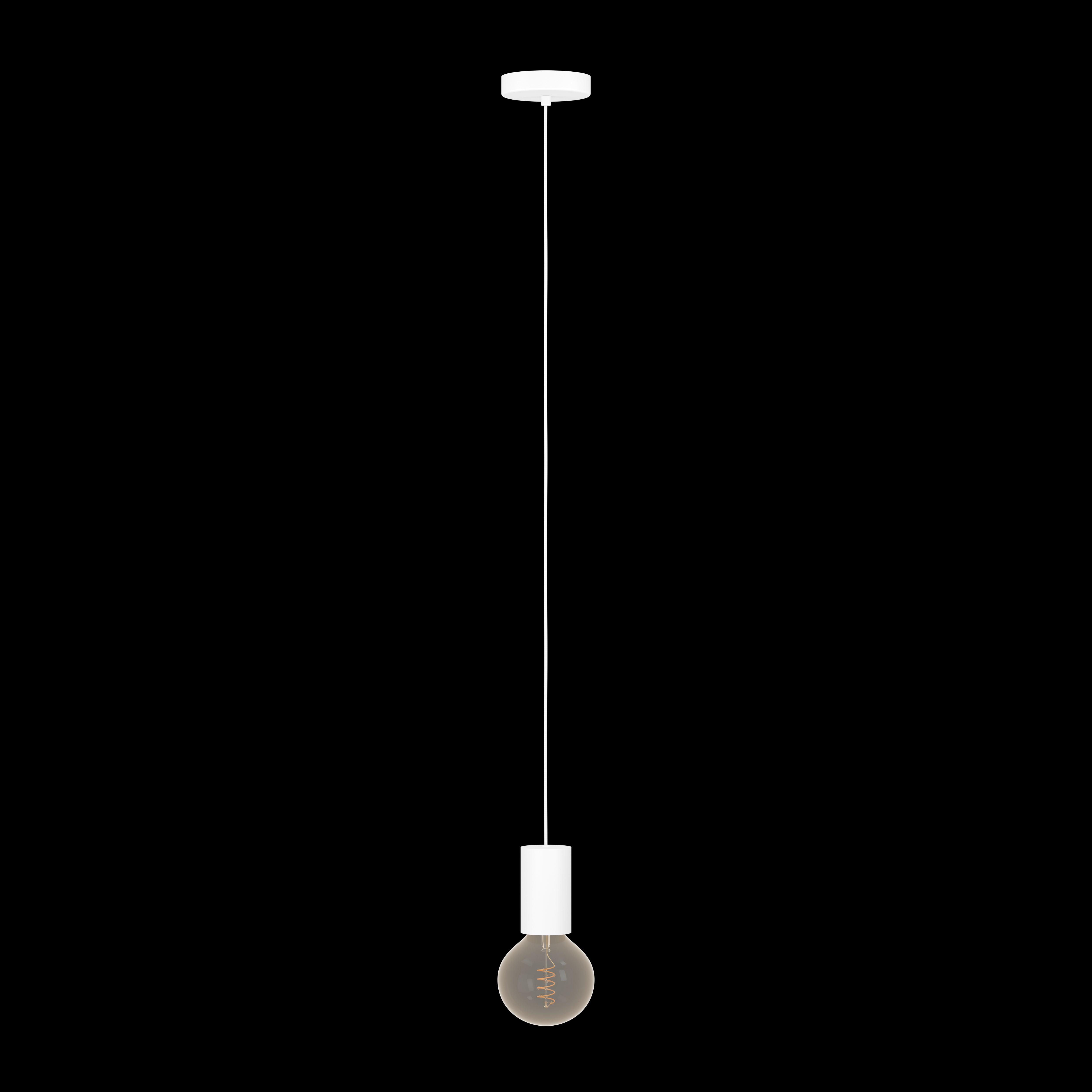 eglo pozueta 1 white lamp holder cable ceiling pendant living room image