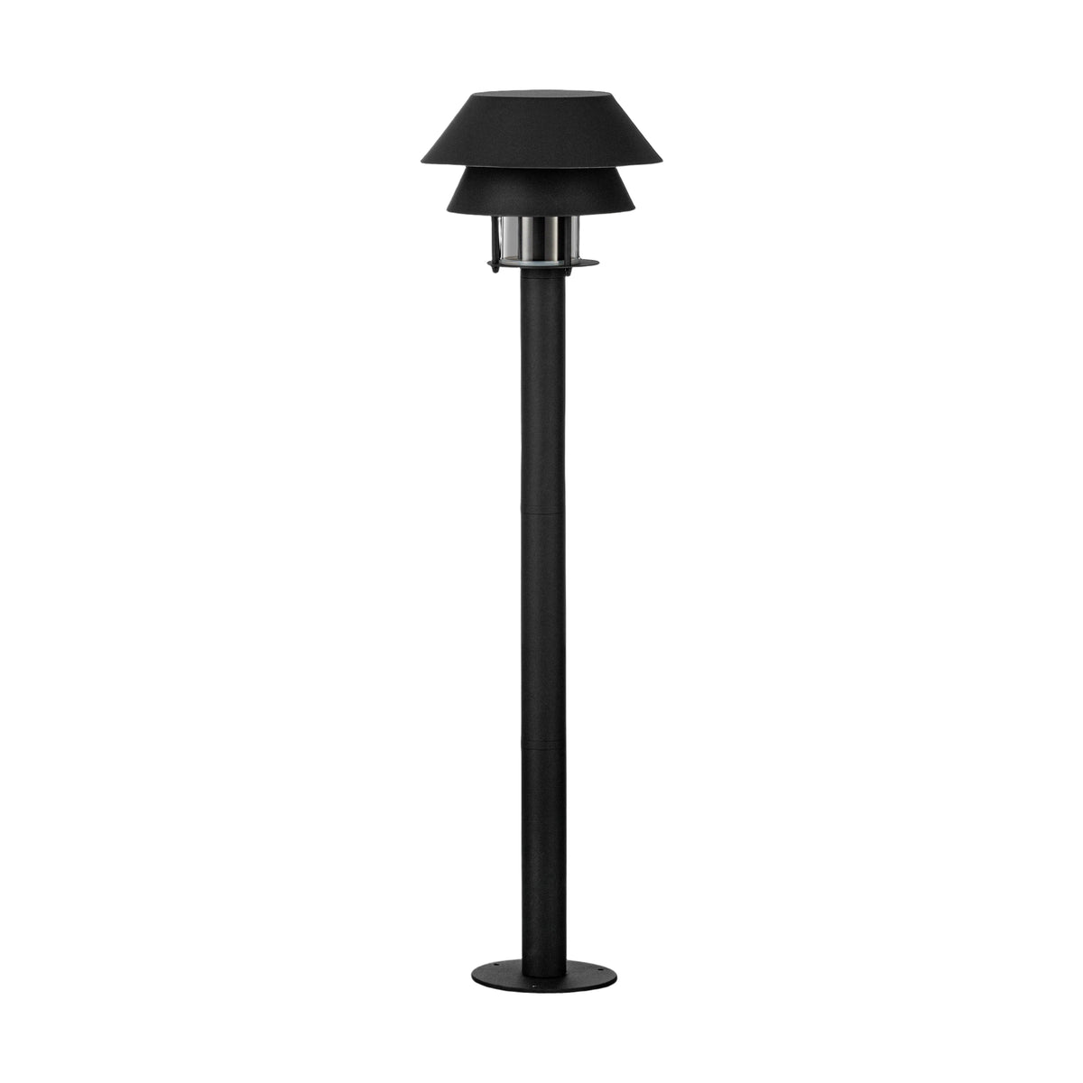 eglo chiappera ip65 black bollard pathway light living room close up