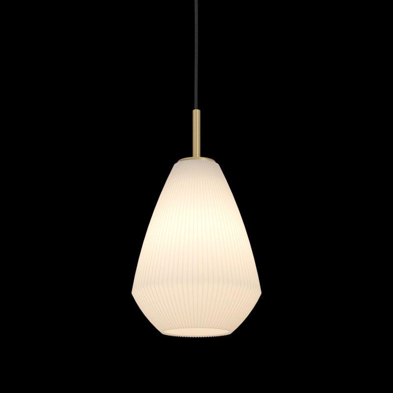 eglo caprarola conical satin glass brass ceiling pendant Kitchen Lighting Close Up