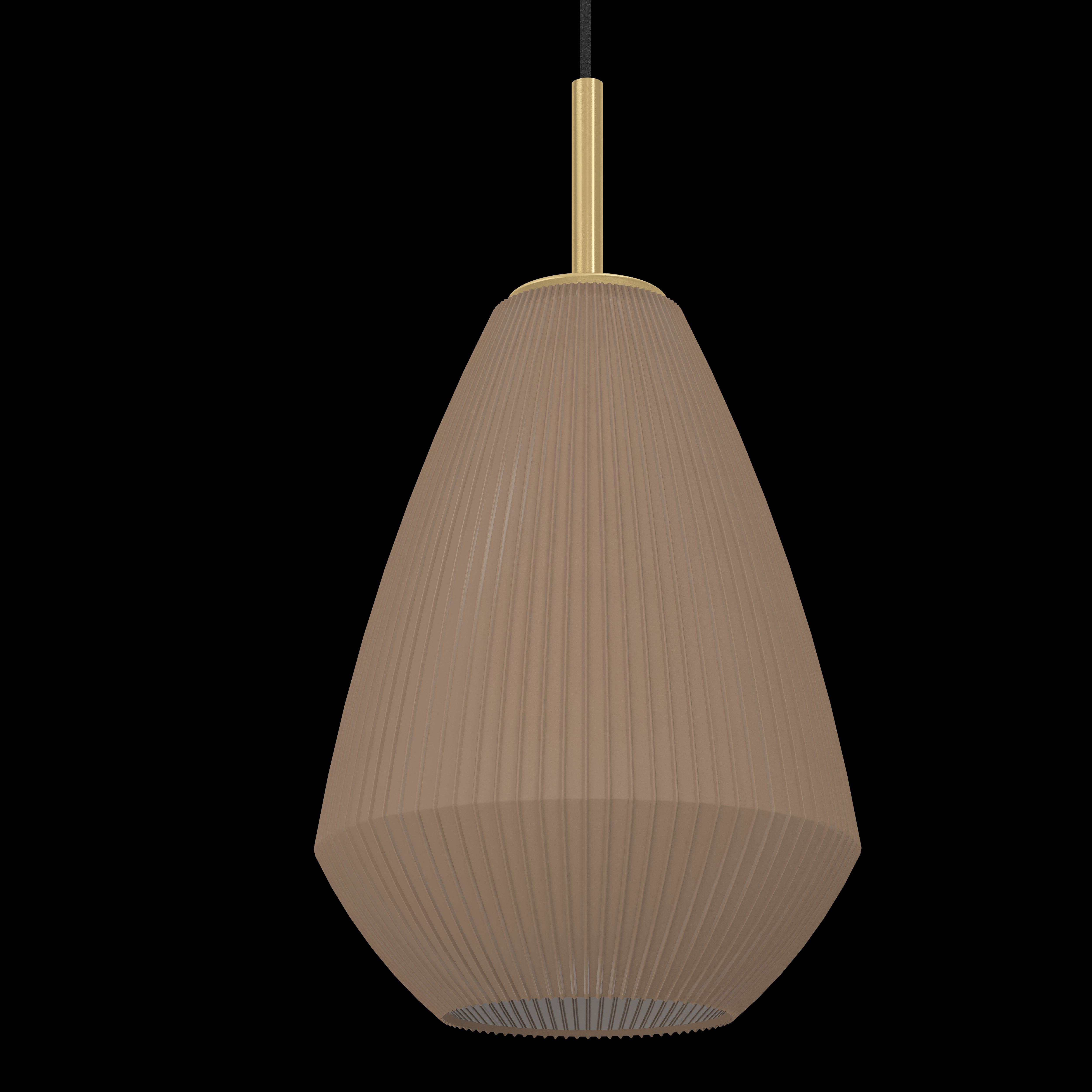 eglo caprarola 3 light conical sand glass brass pendant Kitchen Lighting Close Up