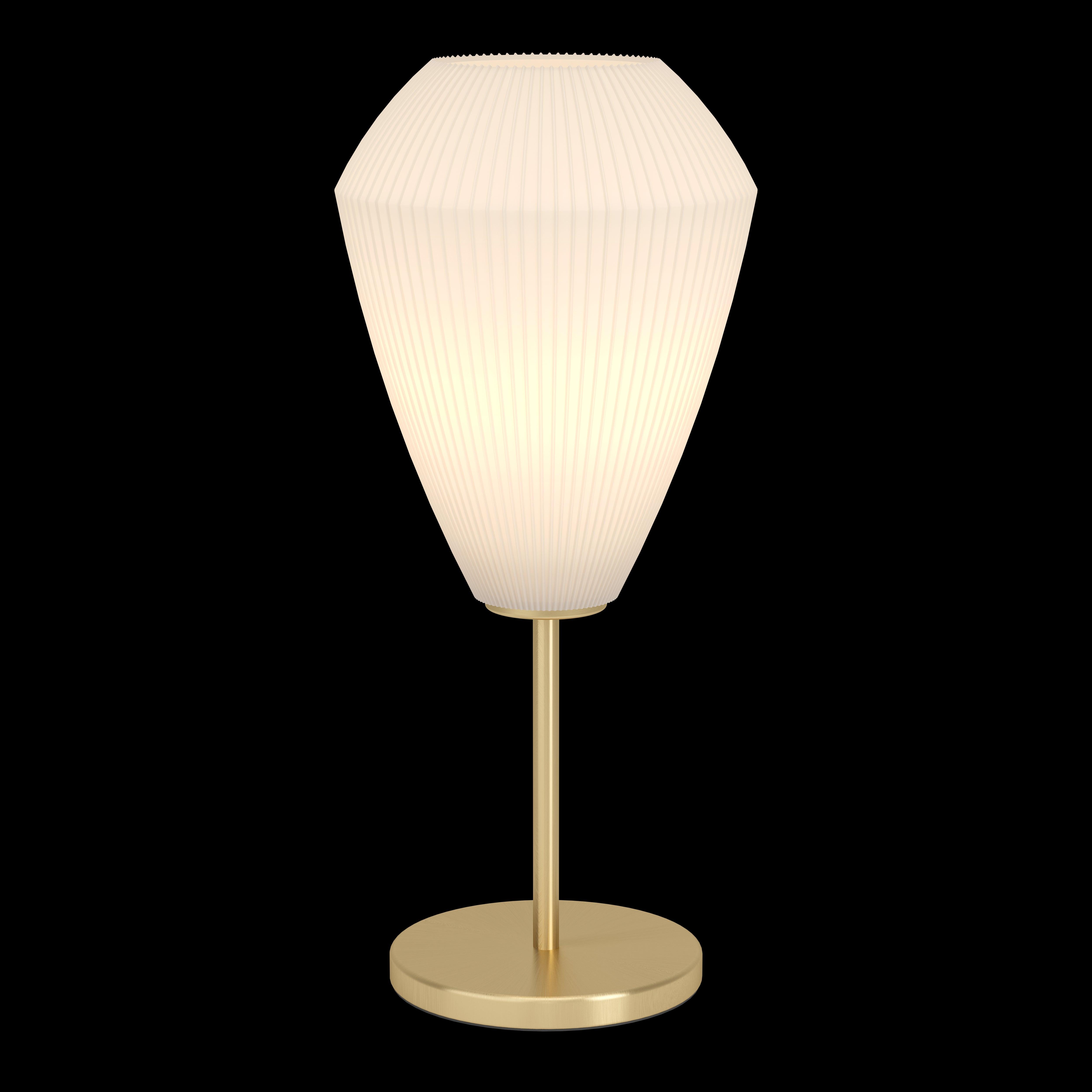 eglo caprarola brass table lamp conical glass shade living room image