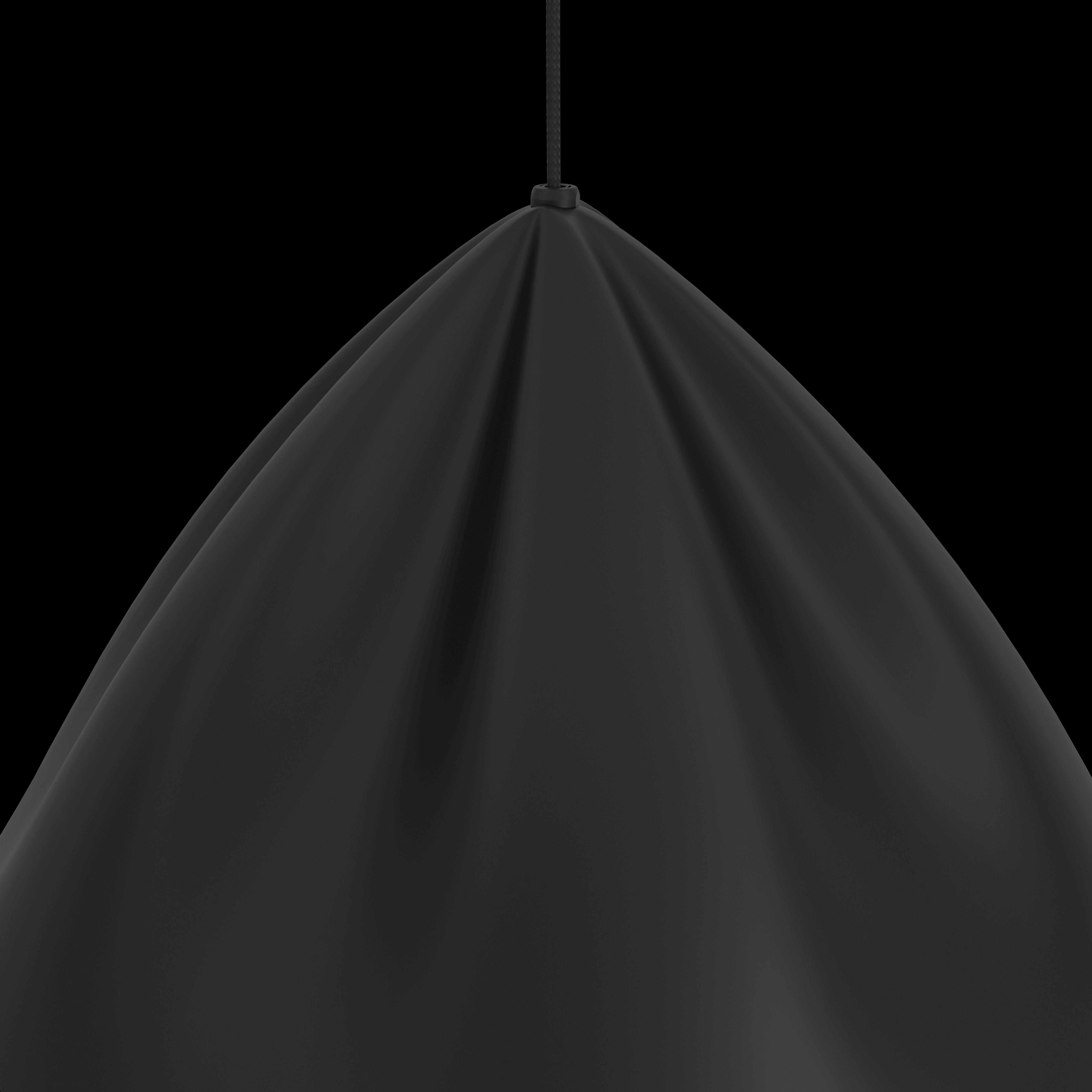 eglo podere conical black metal japandi pendant Kitchen Lighting Close Up