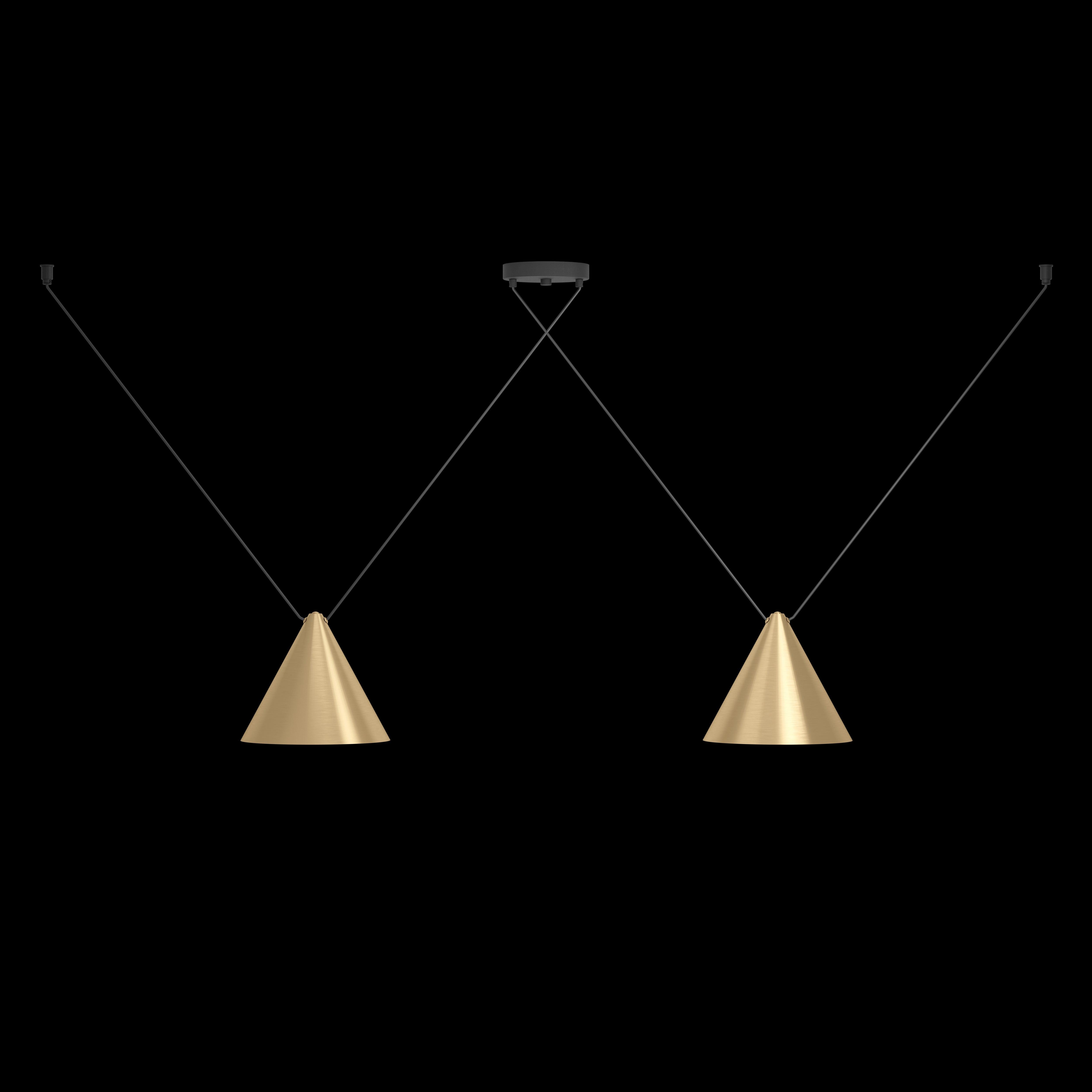 eglo narices 1 2 light brass conical ceiling pendant living room image