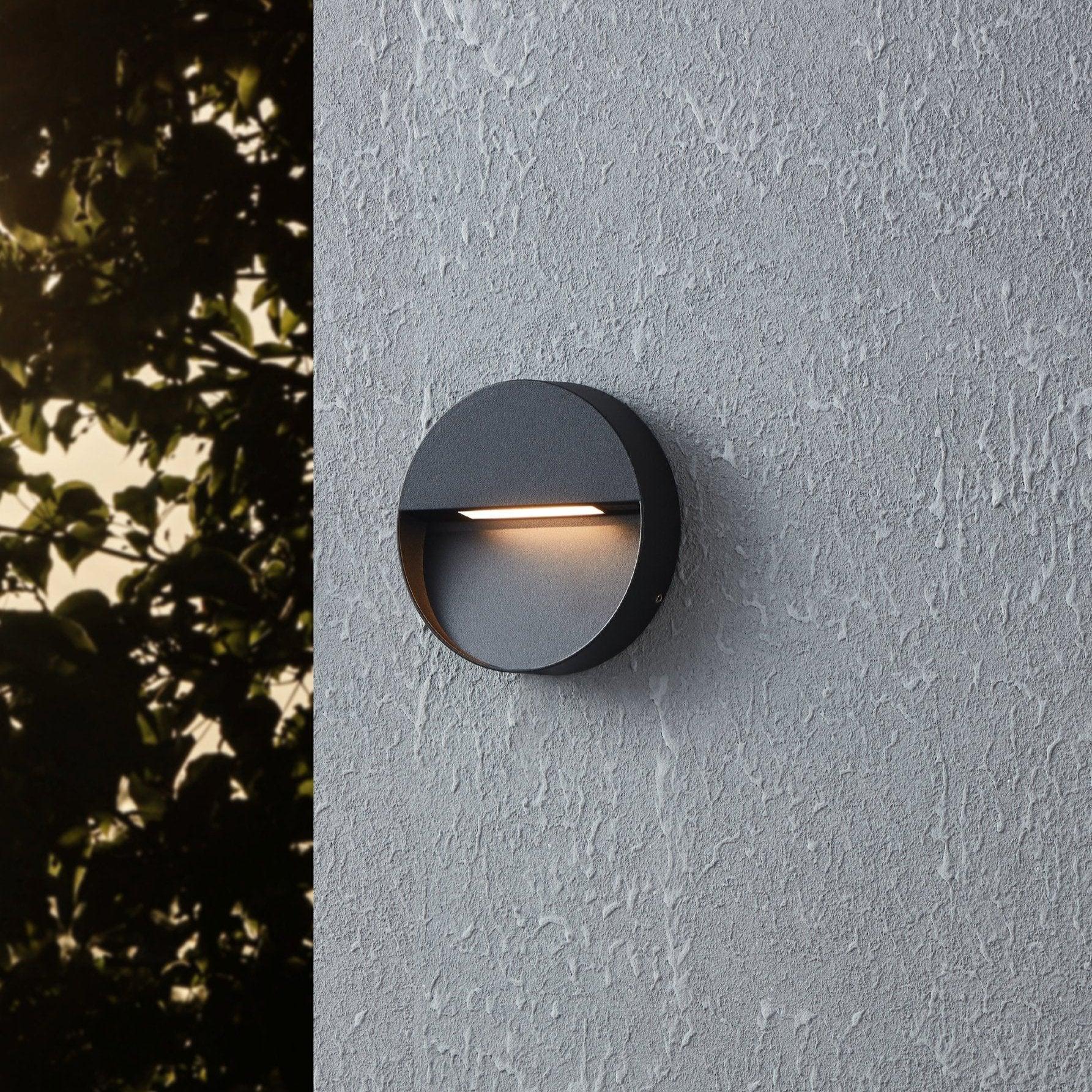 Eglo Maruggio Grey LED Circular Outdoor Wall Light - IP65-WAREHOUSE-40-200326