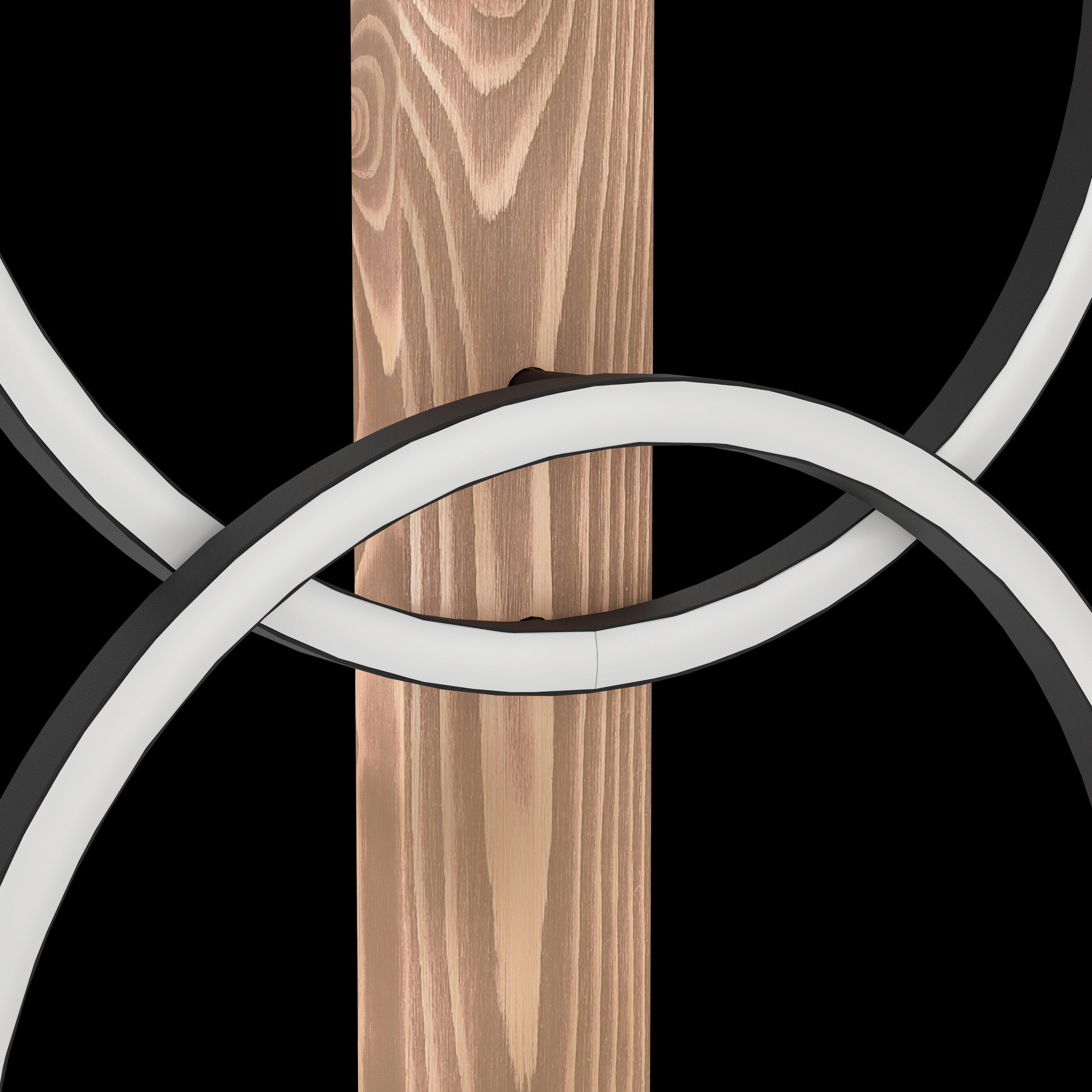 eglo boyal led flamed wood black metal floor lamp Kitchen Lighting Close Up