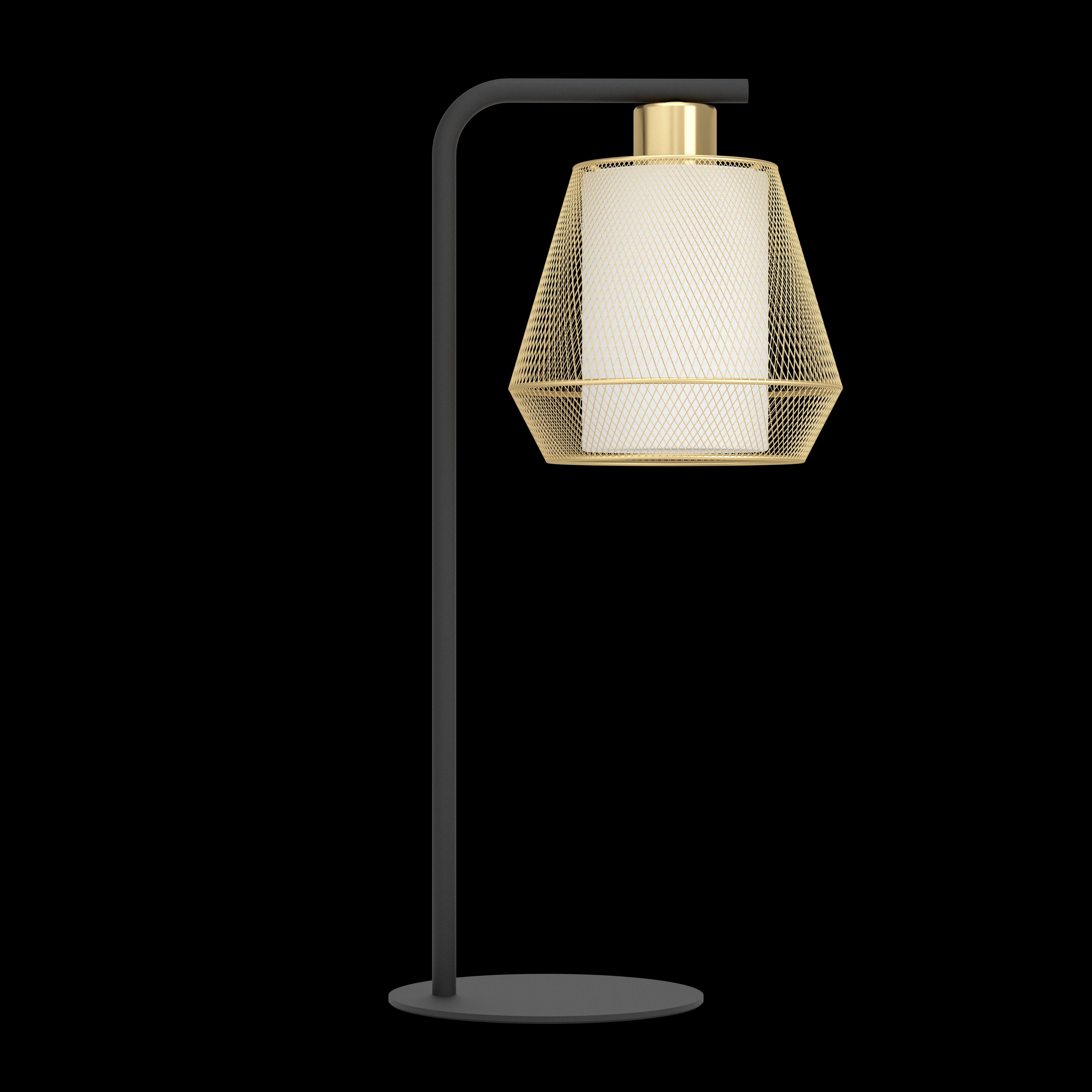 eglo ciudadela black brass wire shade table lamp living room image